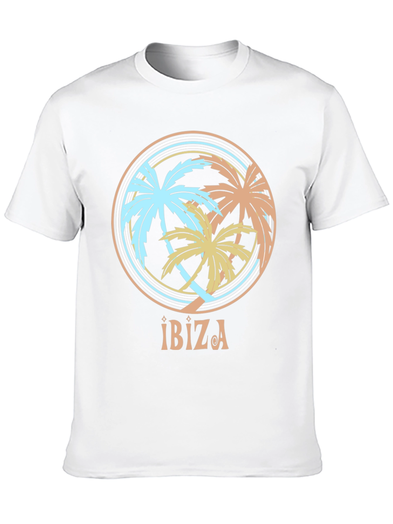 Ibiza Palm Tree Graphic Tee - Black