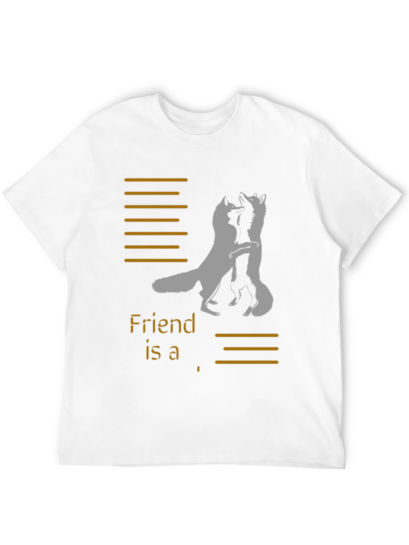 Friend Foxes Graphic Tee - Unisex Black T-Shirt