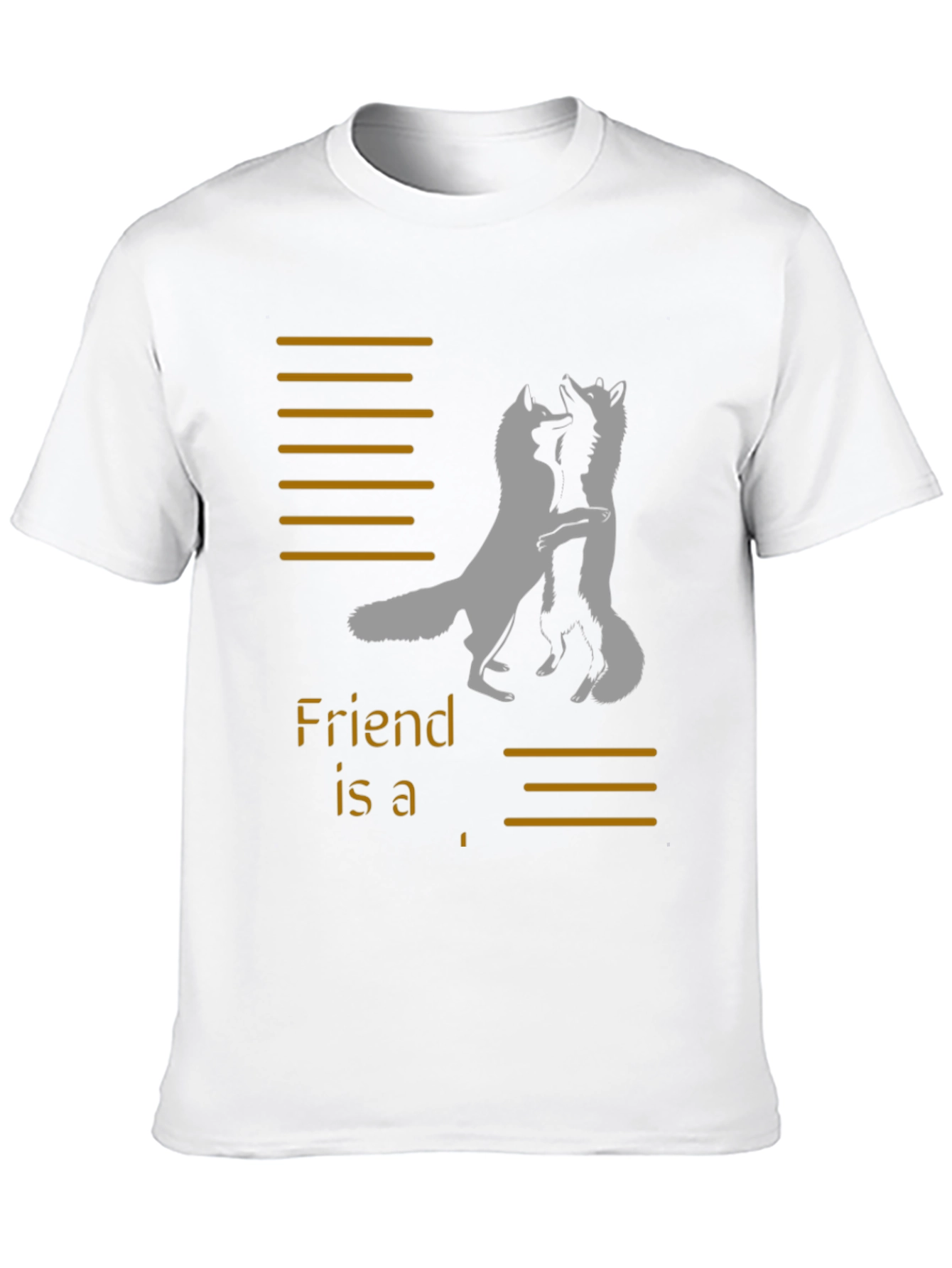 Friend Foxes Graphic Tee - Unisex Black T-Shirt