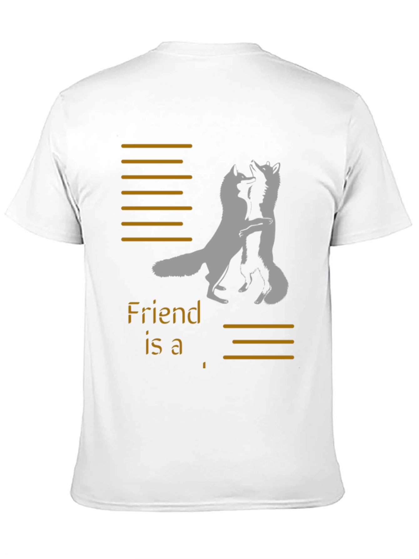 Friend Foxes Graphic Tee - Unisex Black T-Shirt