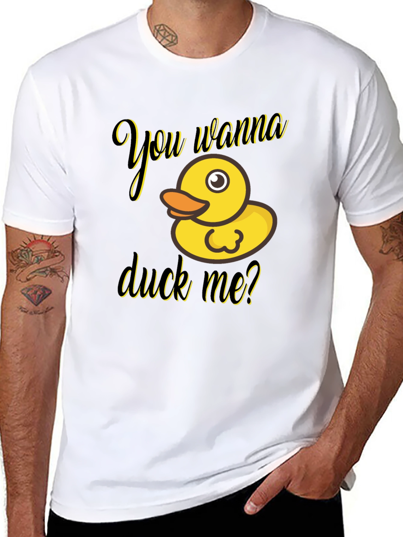 You Wanna Duck Me? Novelty T-Shirt