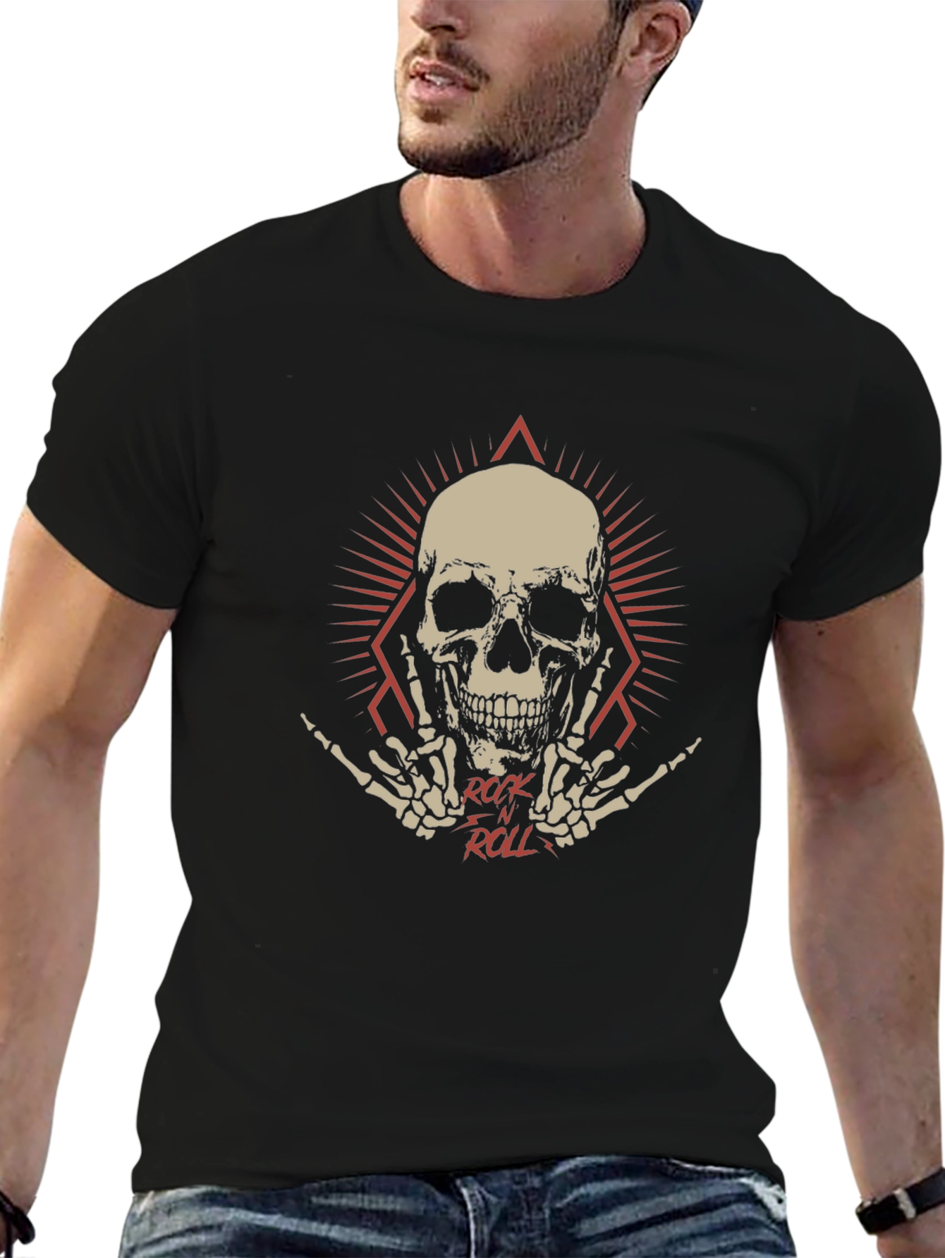 Rock n Roll Skull Graphic Tee
