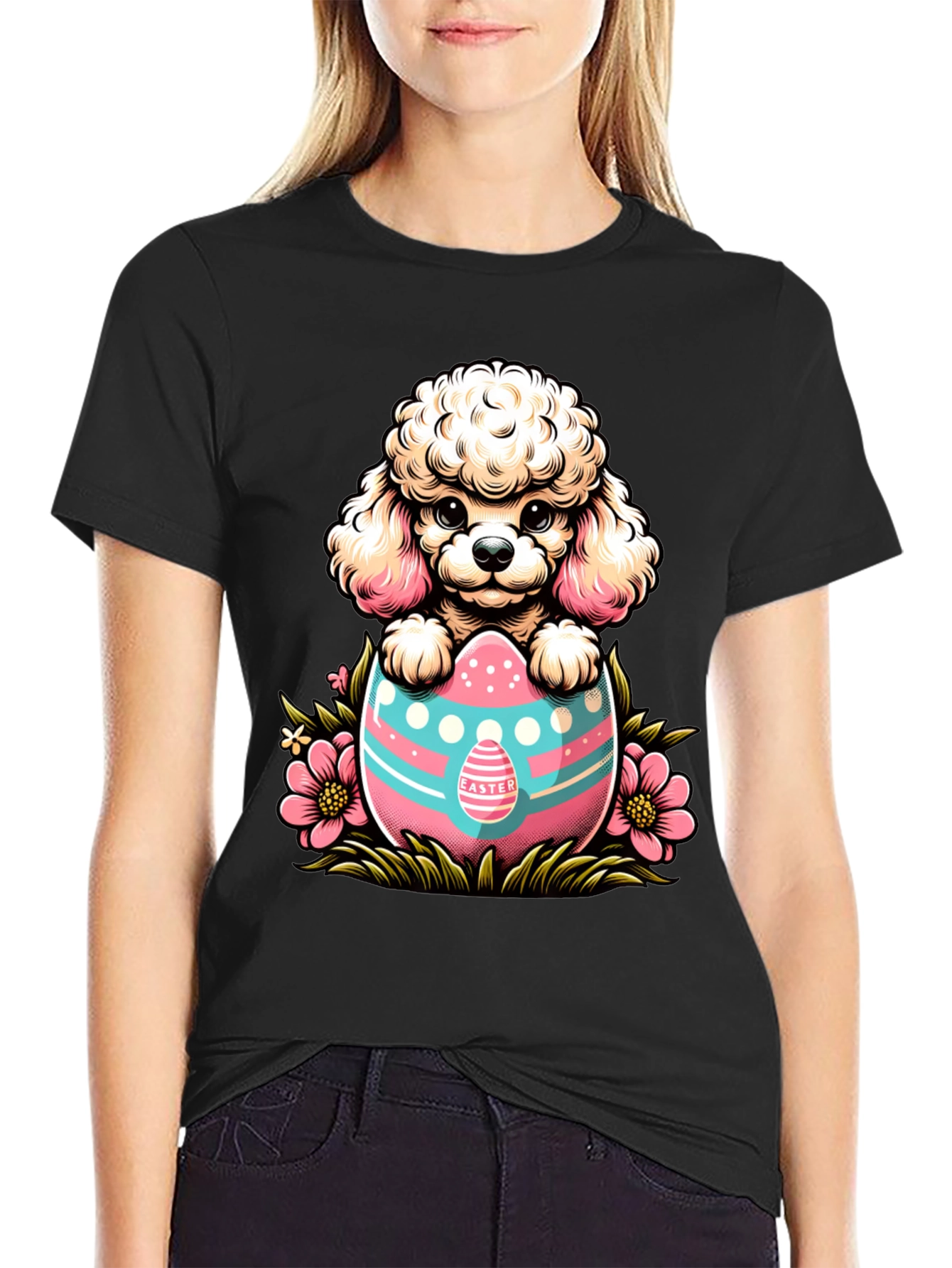 Cute Poodle Easter Egg T-Shirt