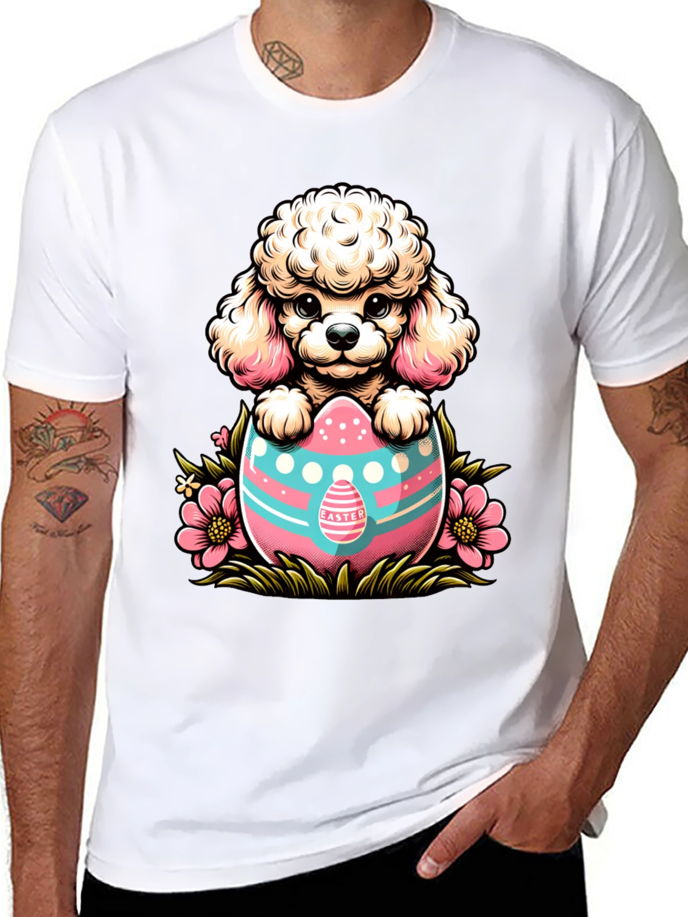 Cute Poodle Easter Egg T-Shirt