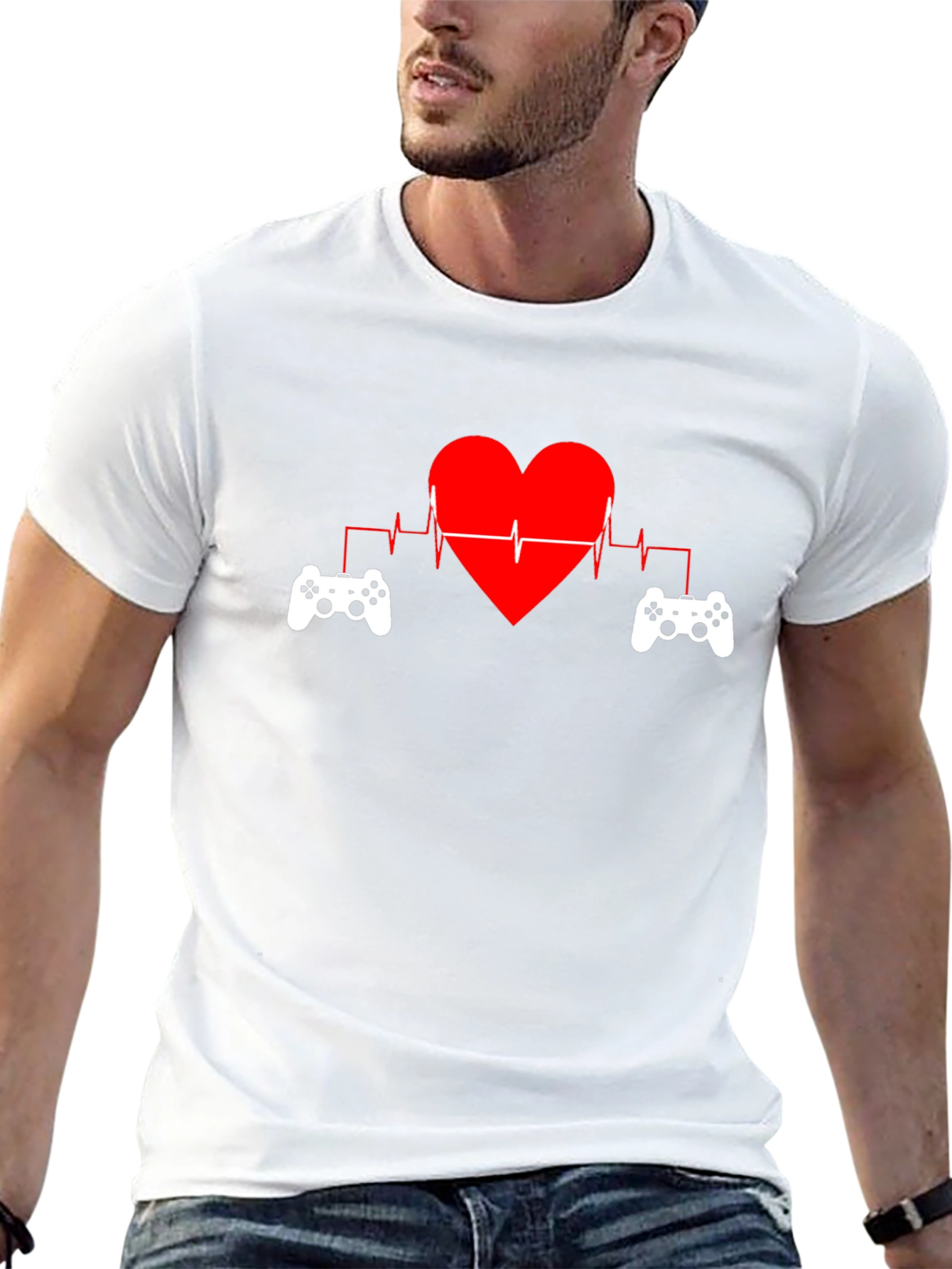 Gamer Heartbeat T-Shirt - Black