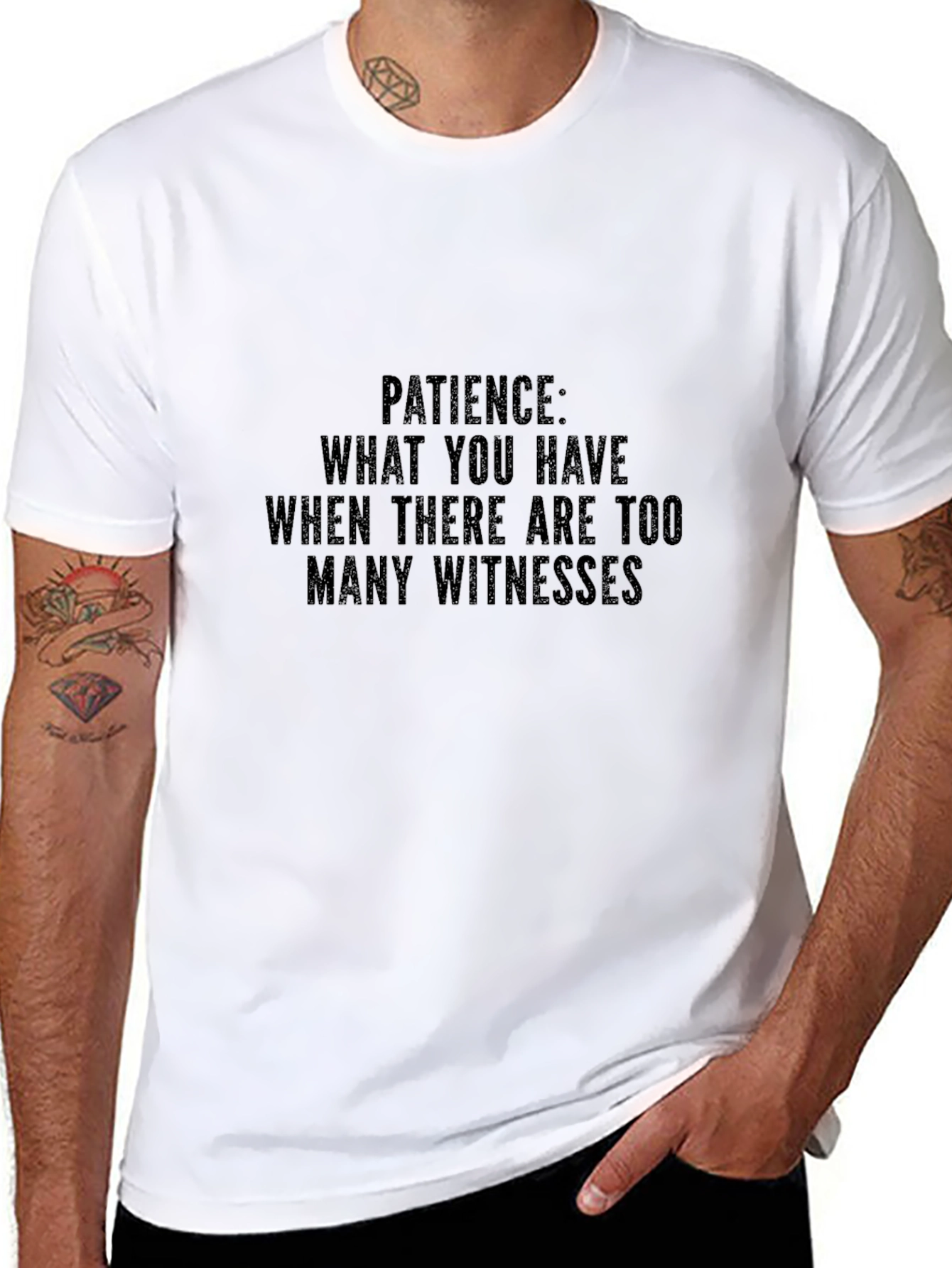 Patience Sarcastic Humor Graphic T-Shirt