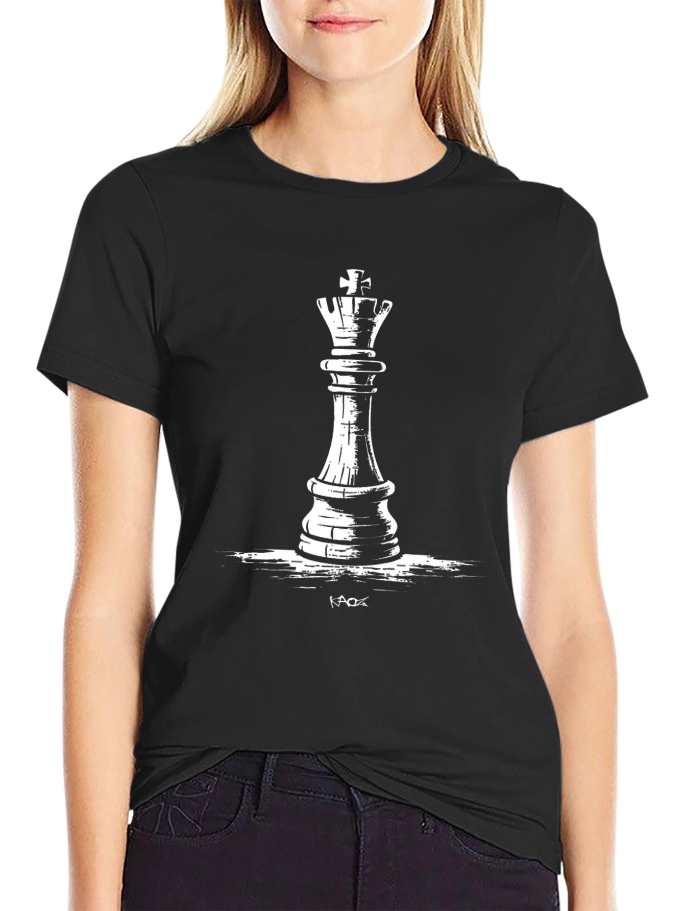 King Chess Piece Graphic T-Shirt - Black