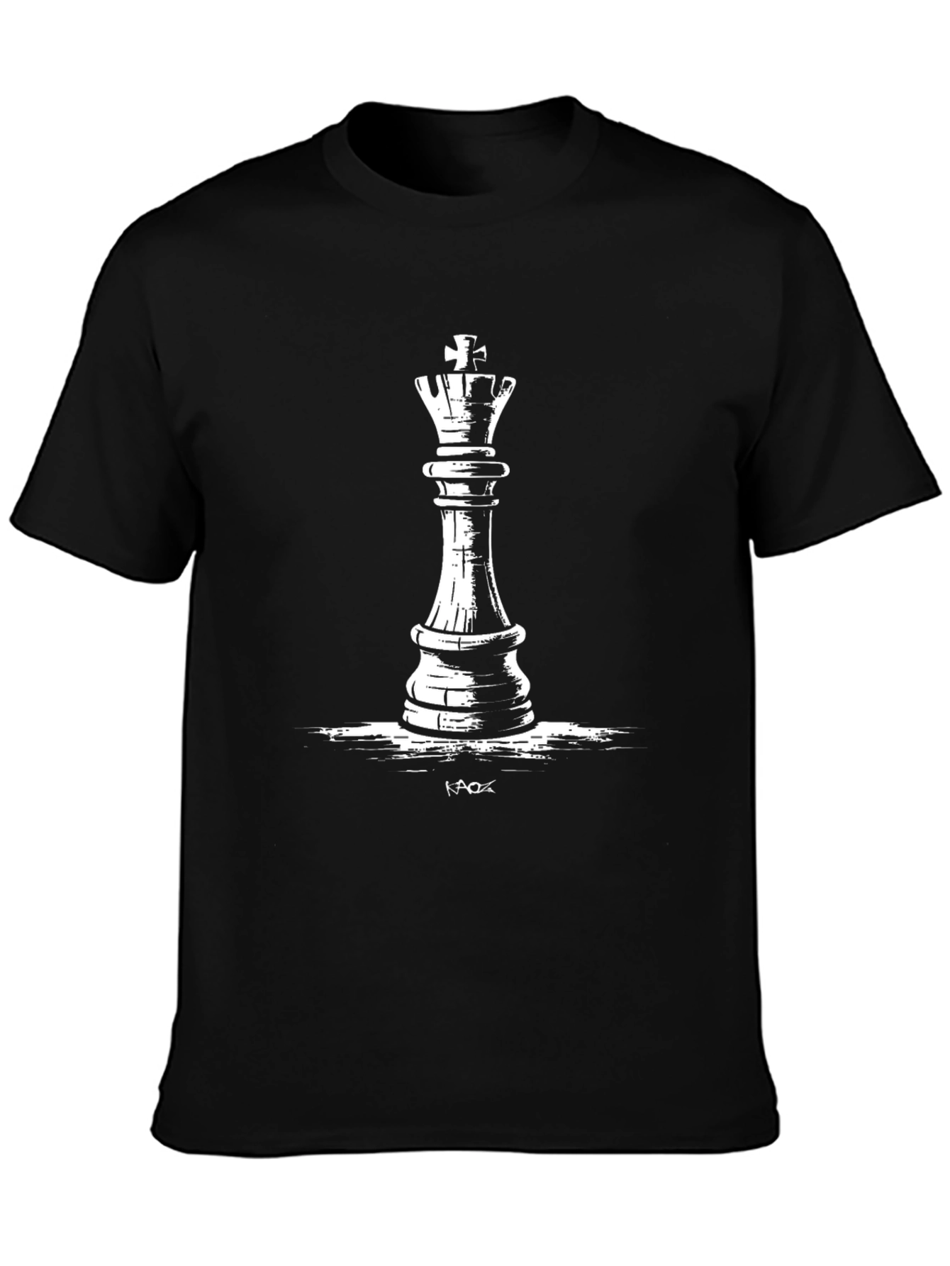 King Chess Piece Graphic T-Shirt - Black