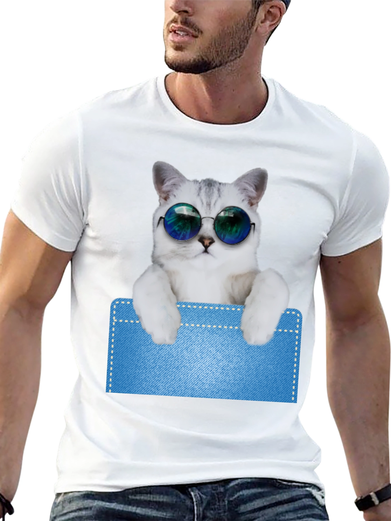 Cool Cat Pocket T-Shirt