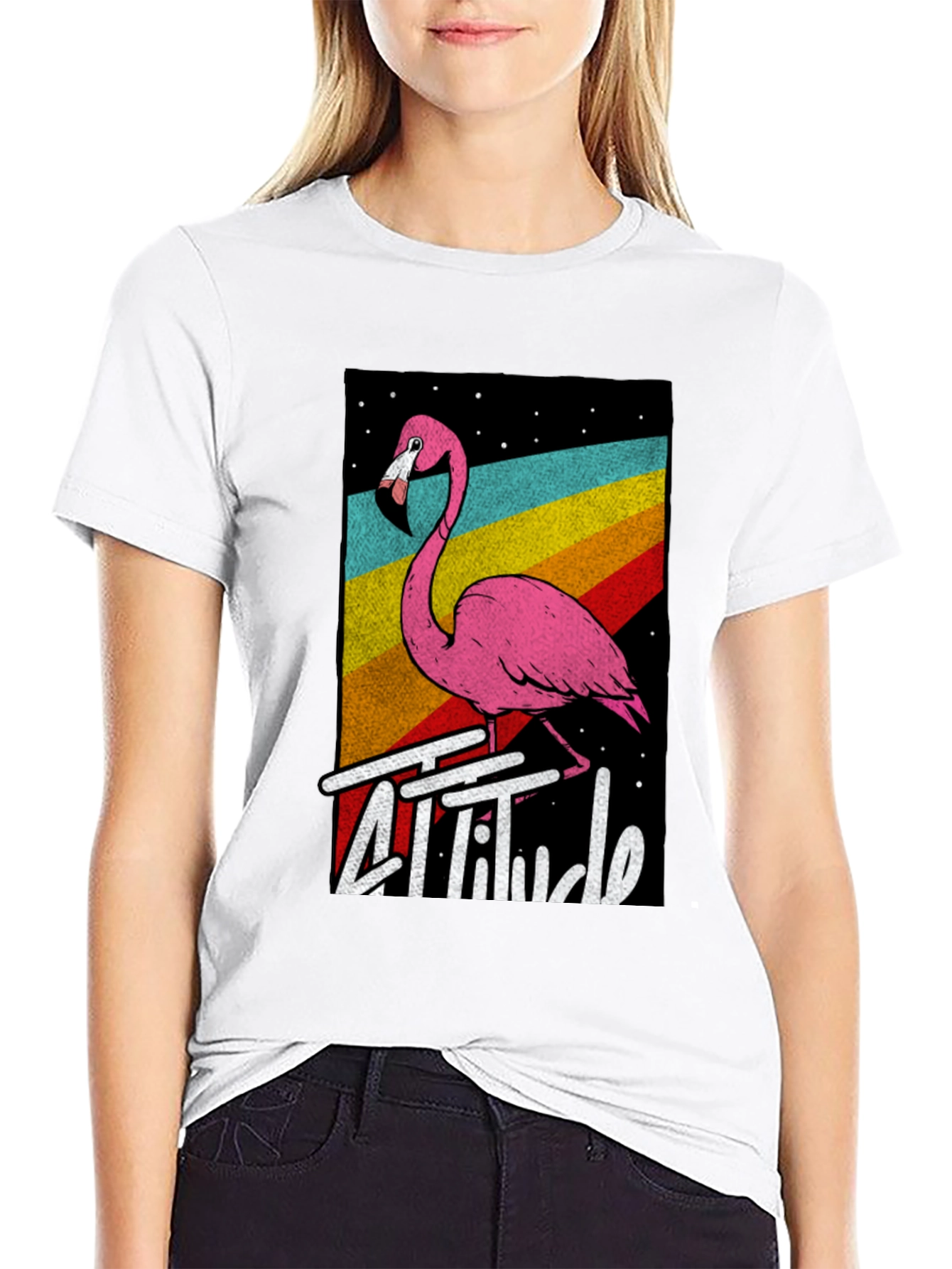 Retro Flamingo Attitude T-Shirt
