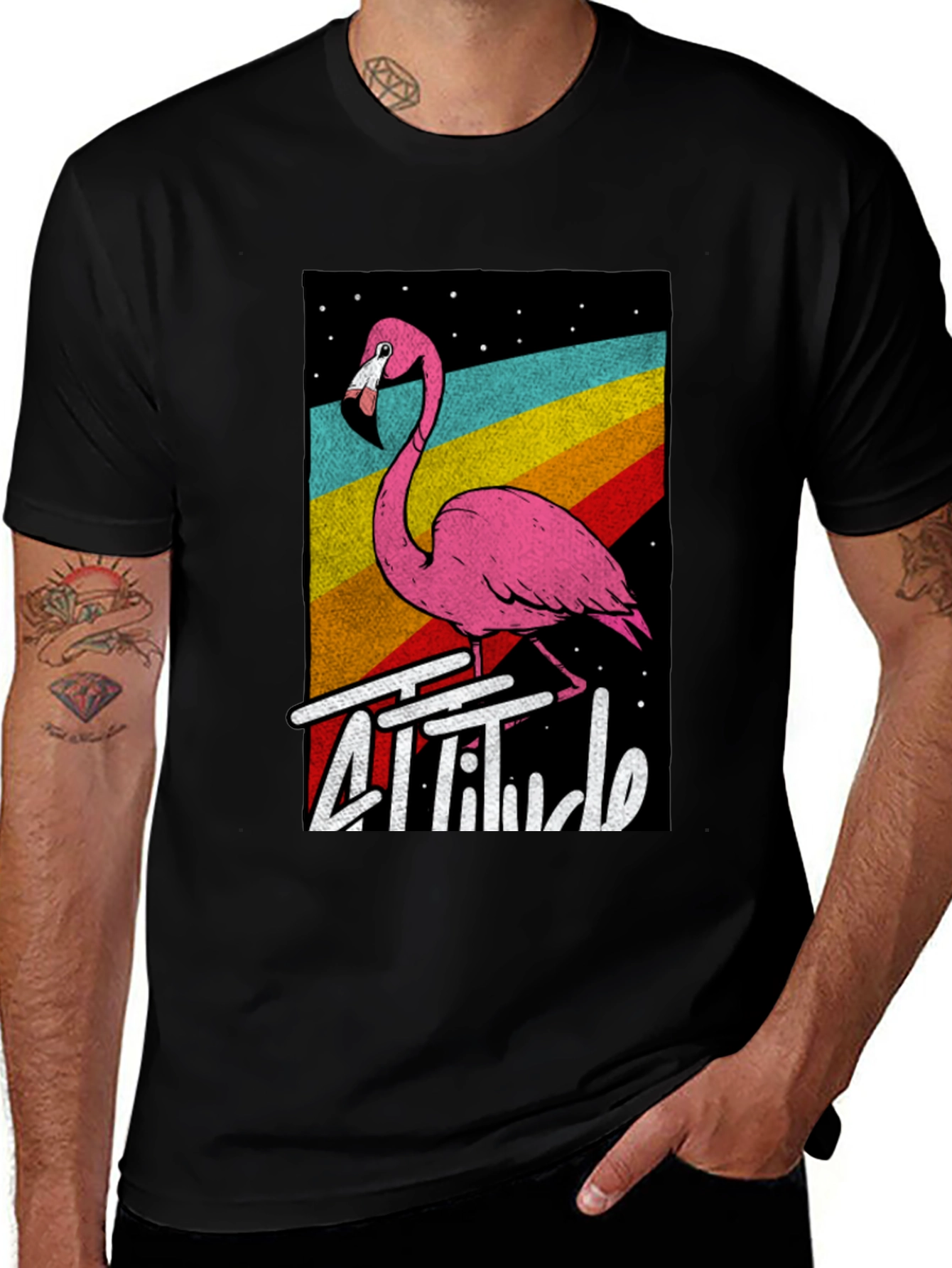 Retro Flamingo Attitude T-Shirt