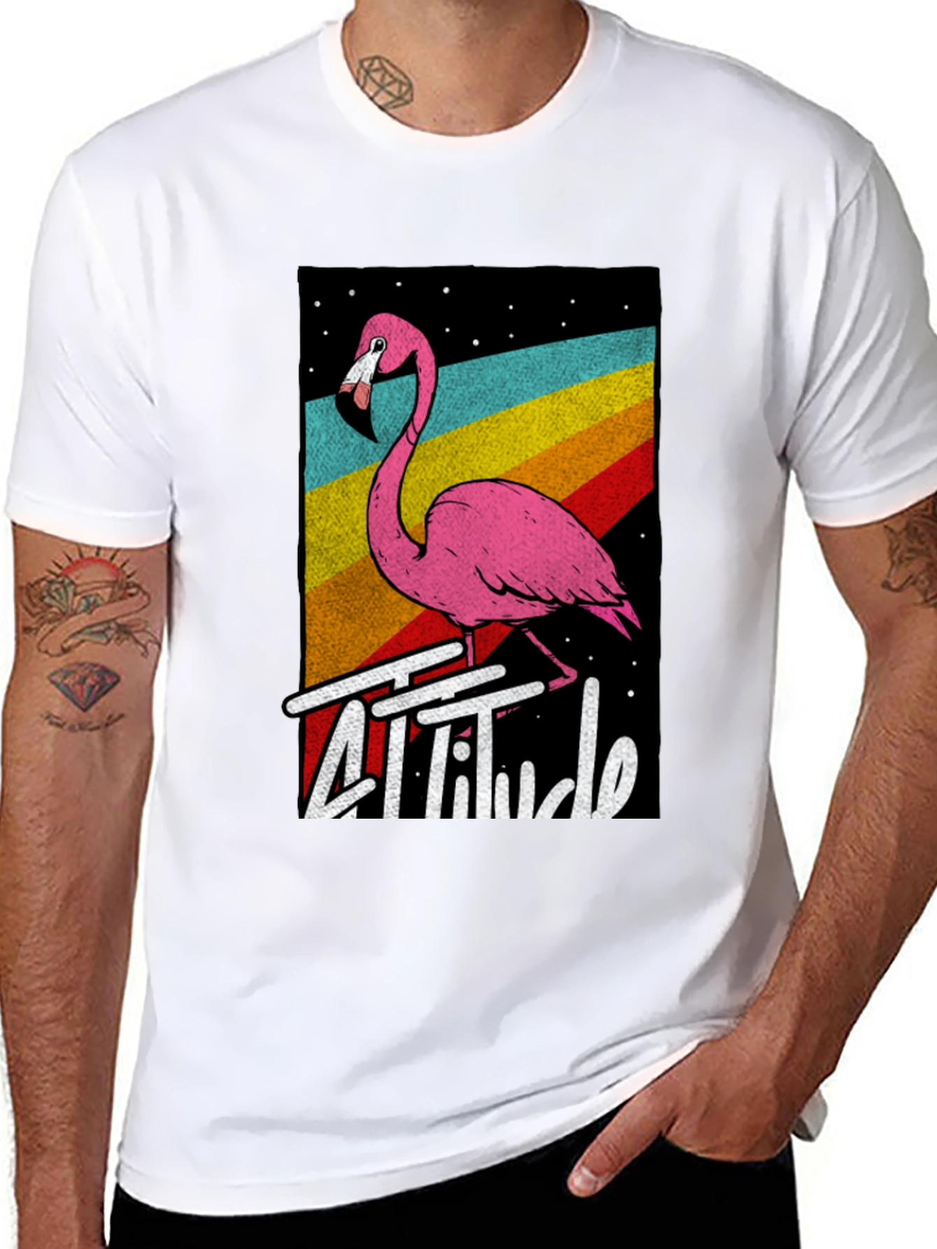 Retro Flamingo Attitude T-Shirt