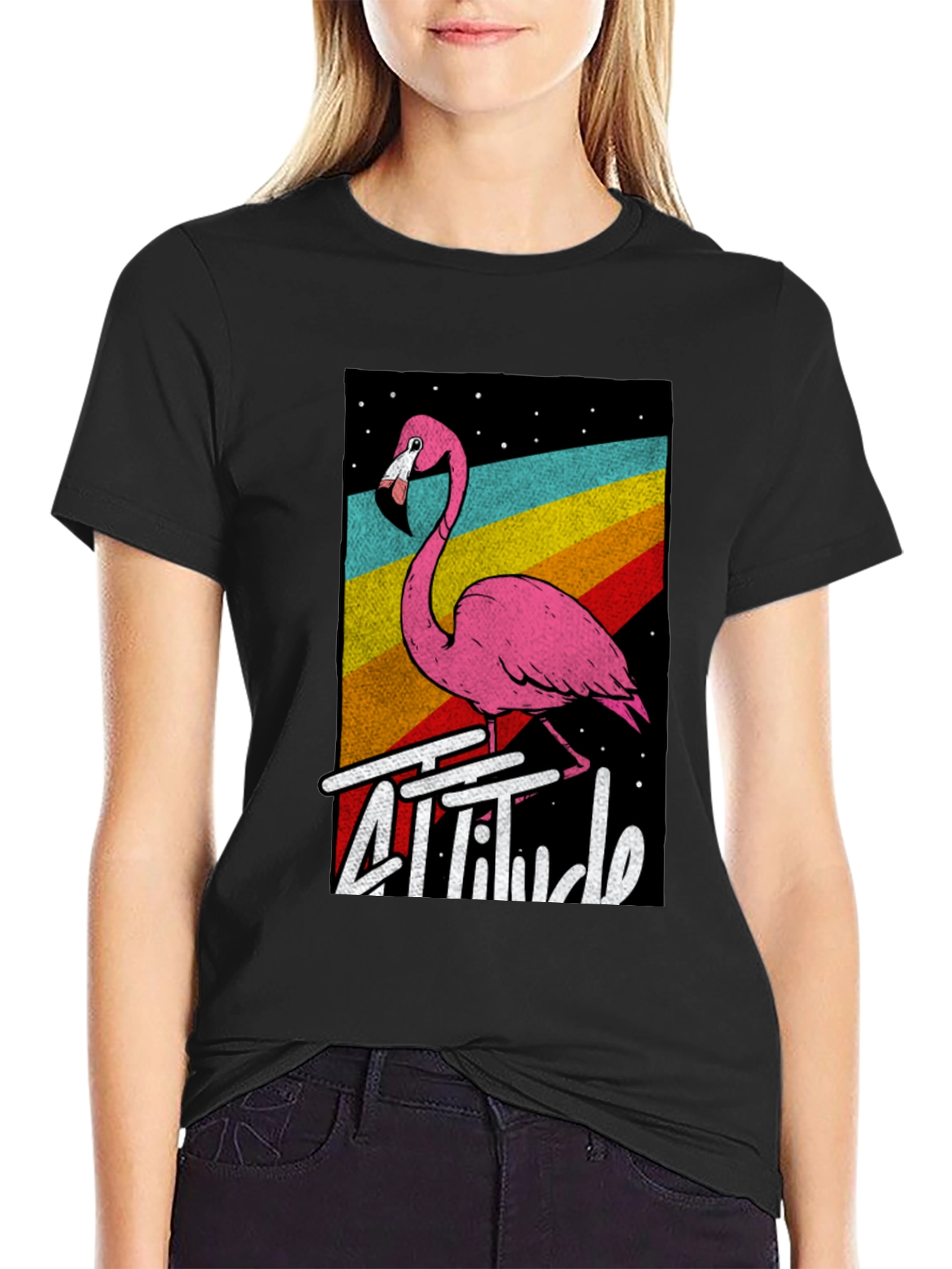 Retro Flamingo Attitude T-Shirt