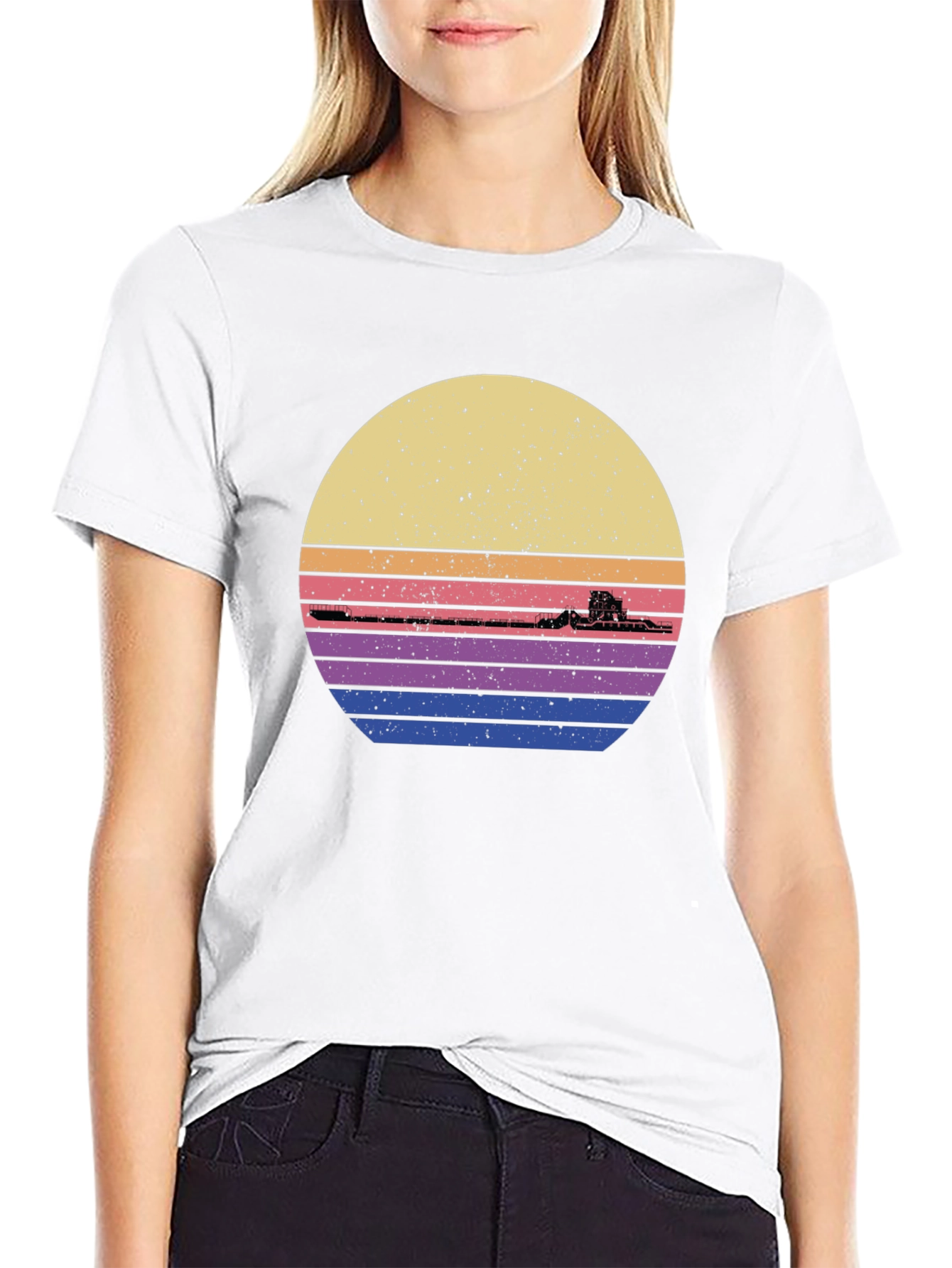Retro Sunset Train Graphic Tee