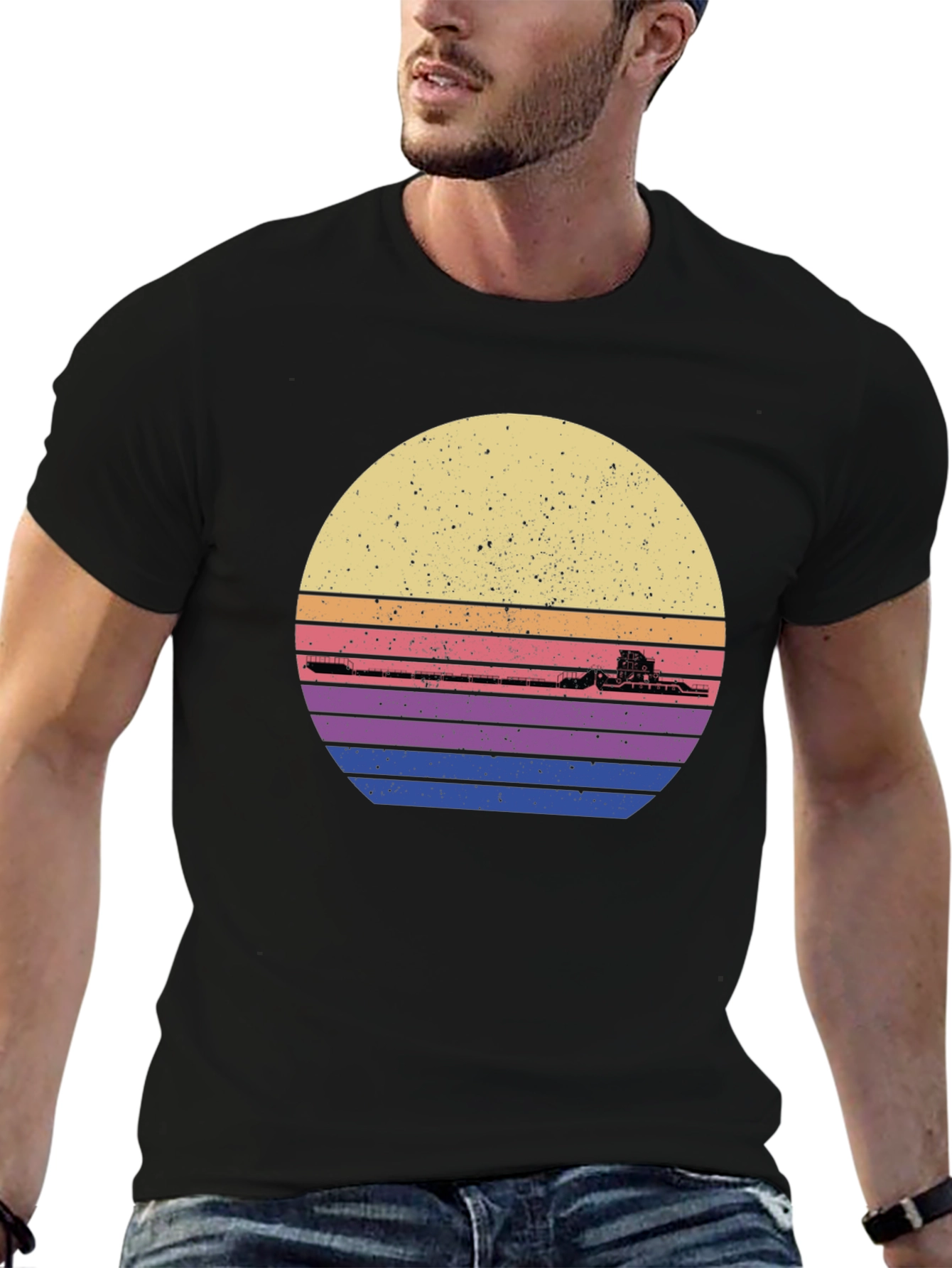 Retro Sunset Train Graphic Tee