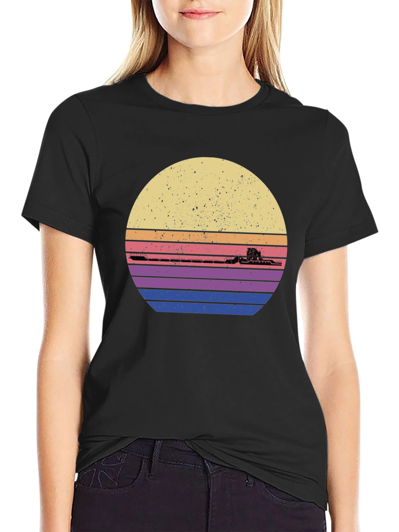 Retro Sunset Train Graphic Tee