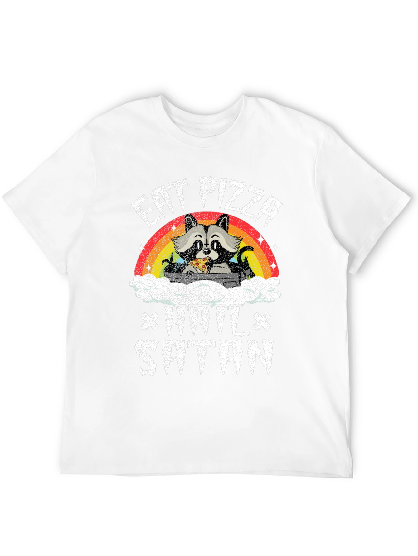 Eat Pizza Hail Satan Graphic Tee