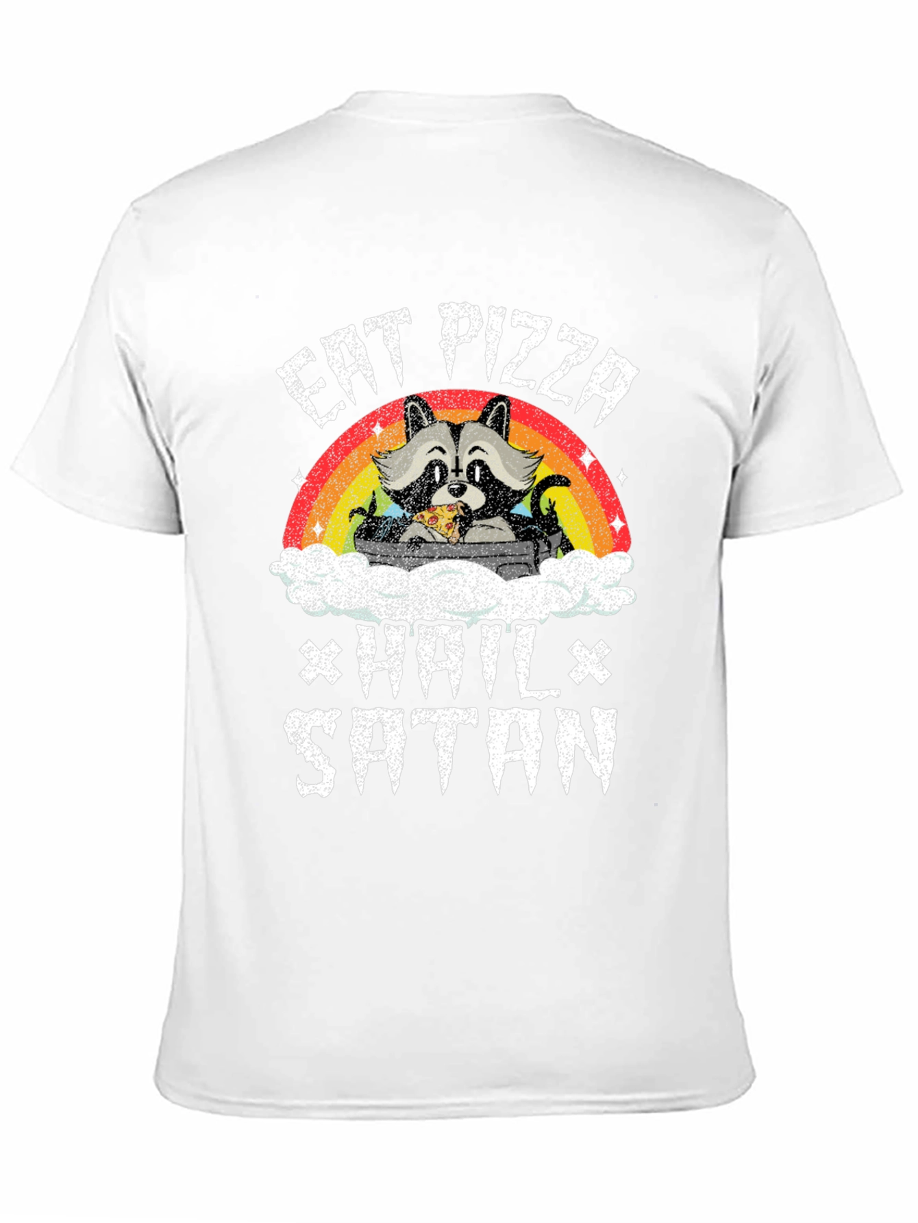 Eat Pizza Hail Satan Graphic Tee