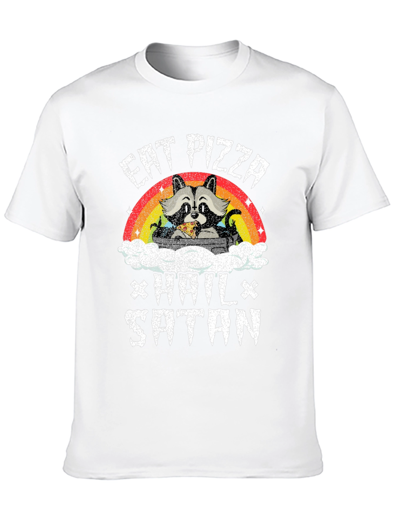 Eat Pizza Hail Satan Graphic Tee