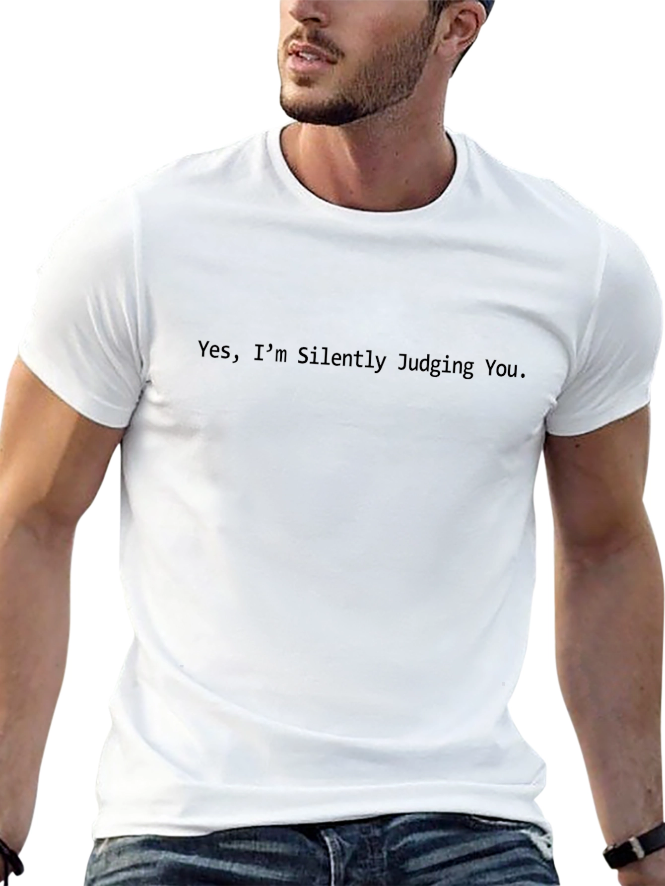Yes Im Silently Judging You Black T-Shirt