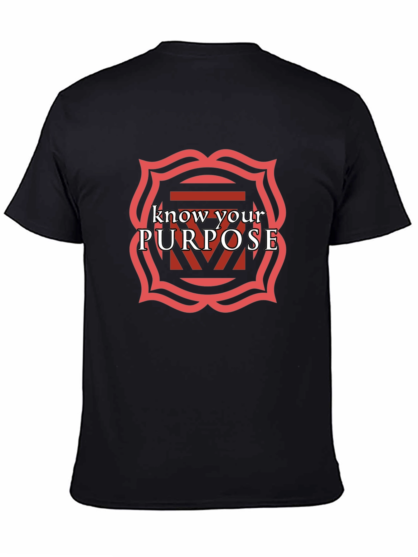 Know Your Purpose Black Graphic Tee