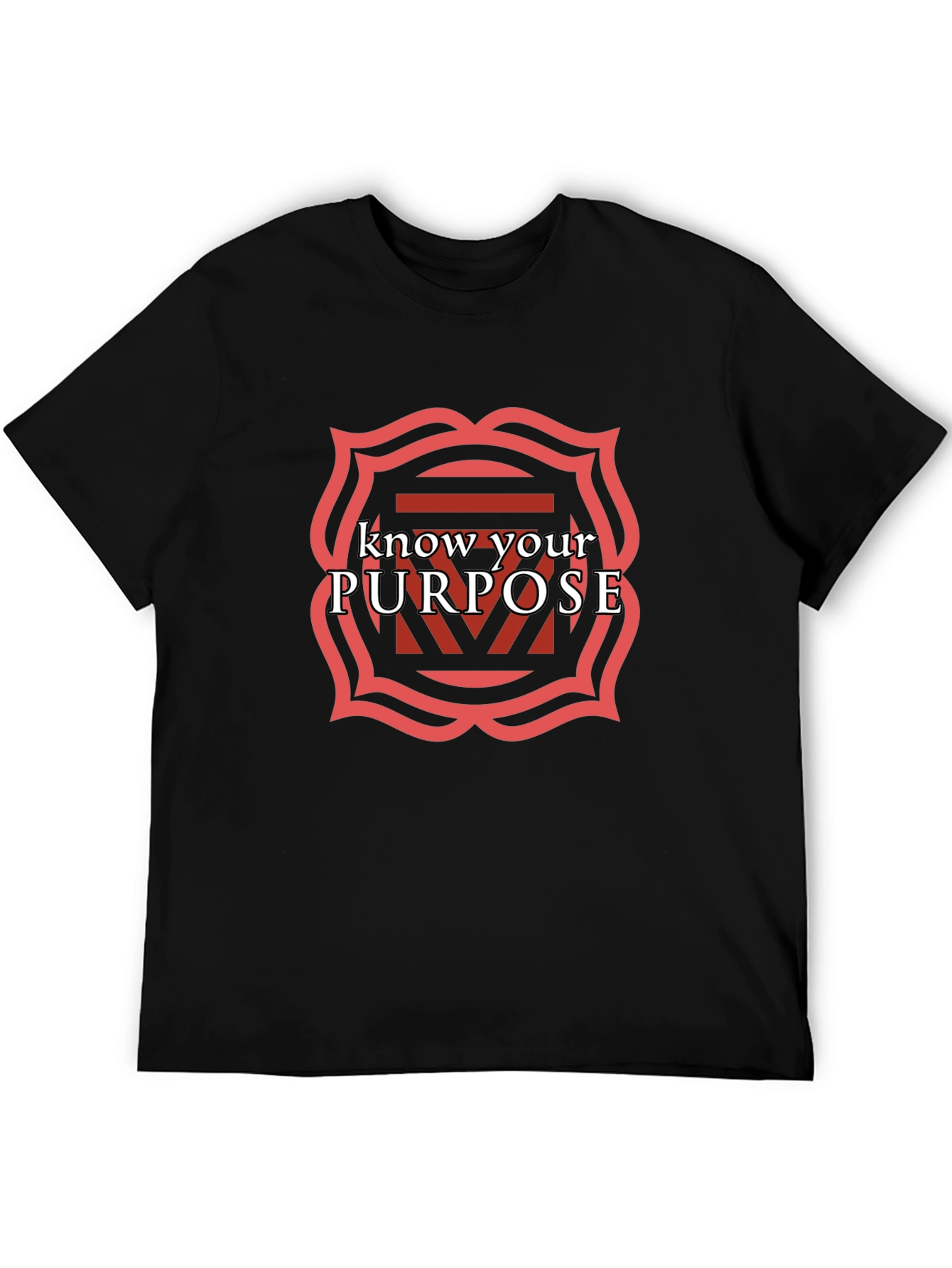 Know Your Purpose Black Graphic Tee