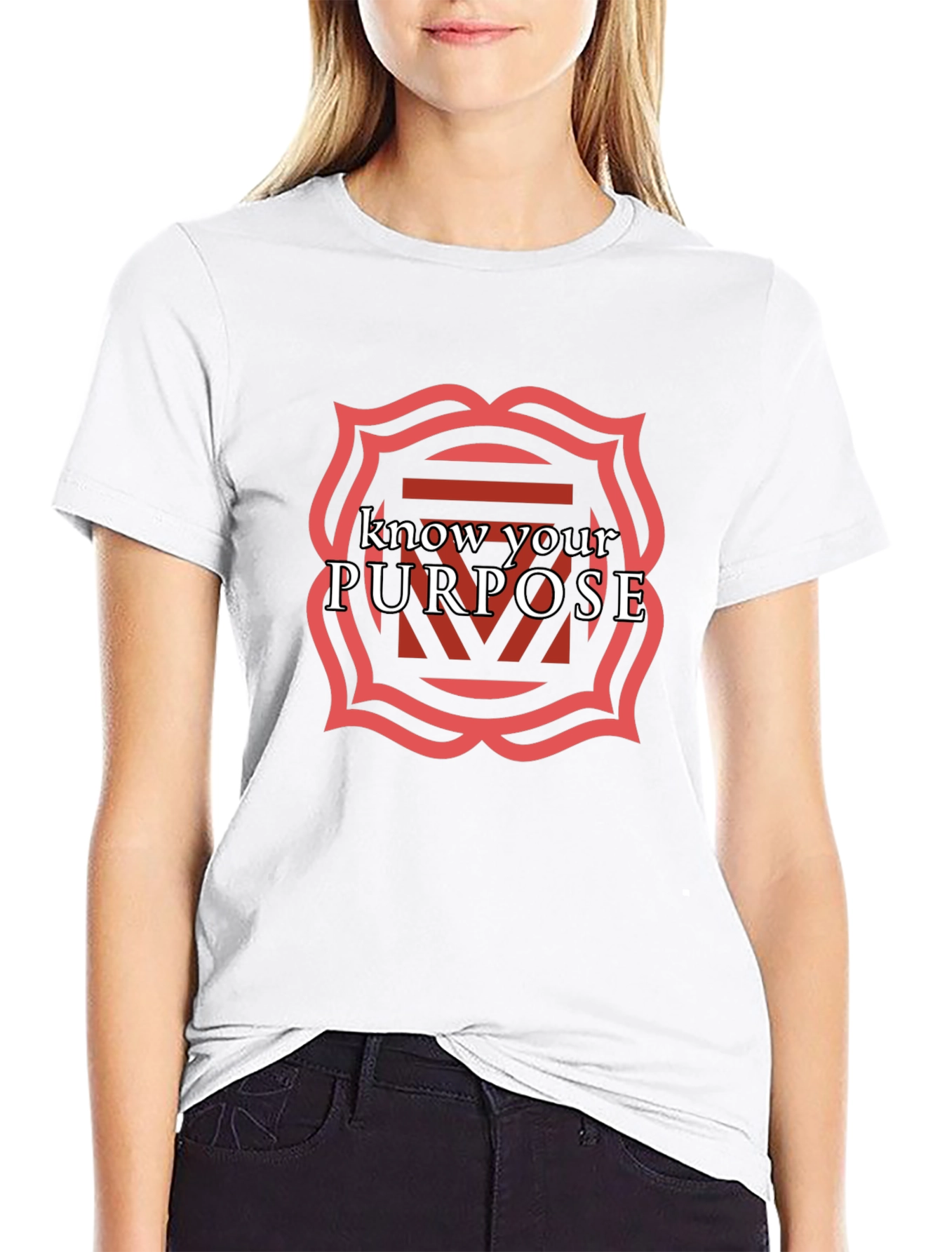 Know Your Purpose Black Graphic Tee