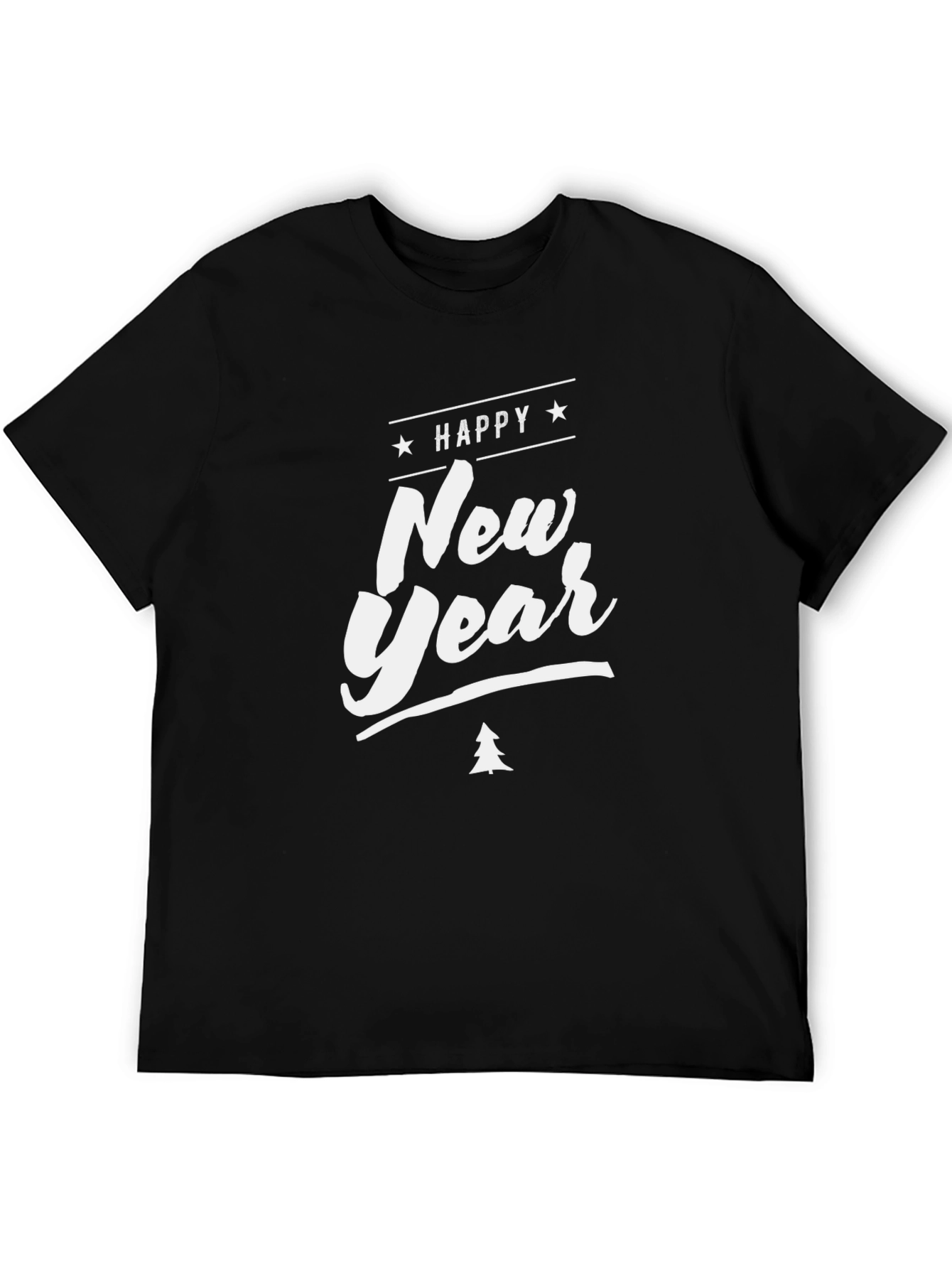 Happy New Year Graphic Print Tee