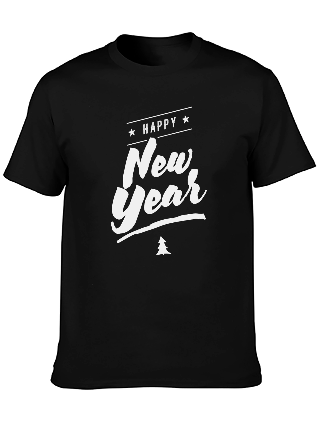 Happy New Year Graphic Print Tee