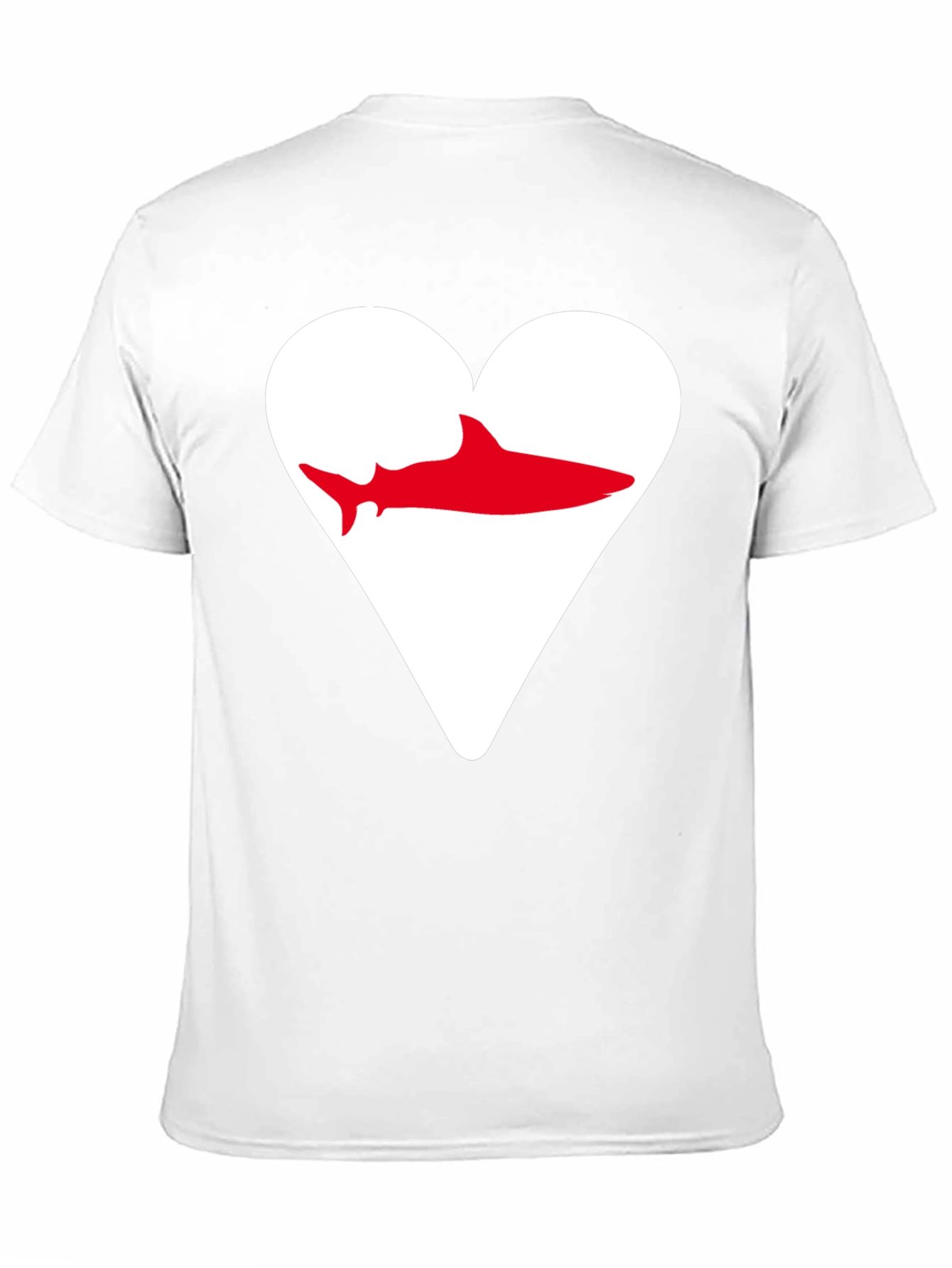 Shark Heart Graphic Tee - Black Cotton T-Shirt