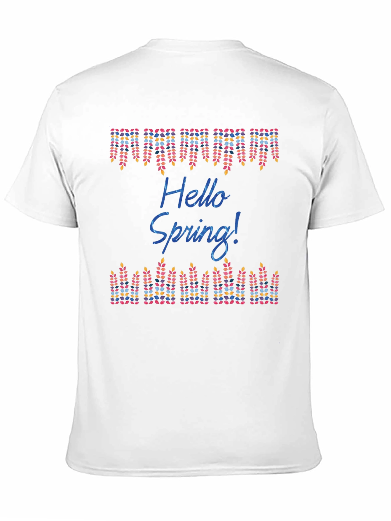 Hello Spring! Graphic Print Black T-Shirt