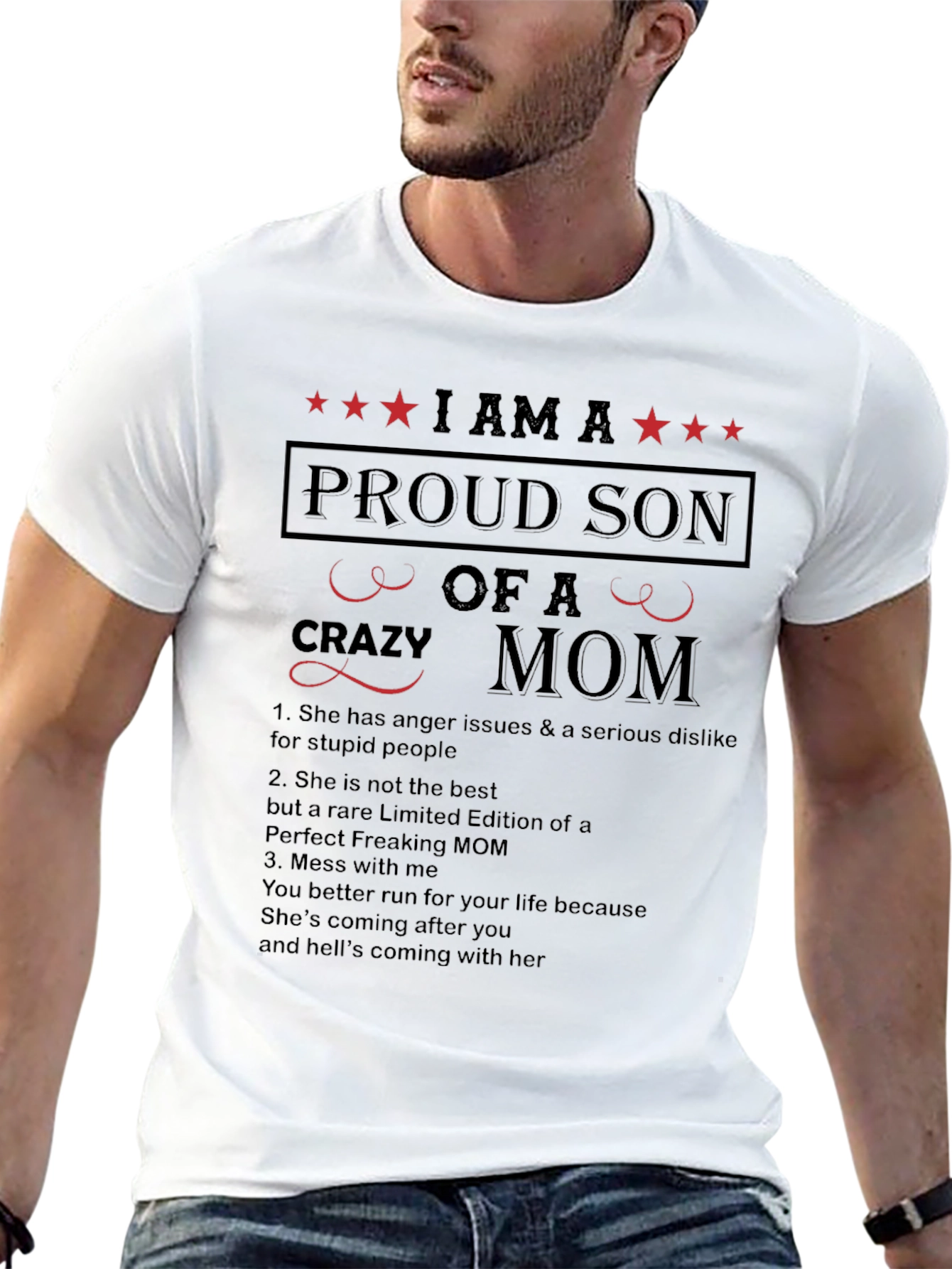 Proud Son of a Crazy Mom T-Shirt