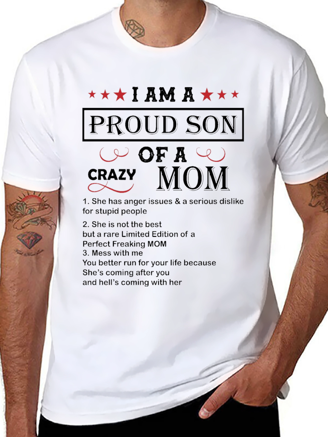 Proud Son of a Crazy Mom T-Shirt