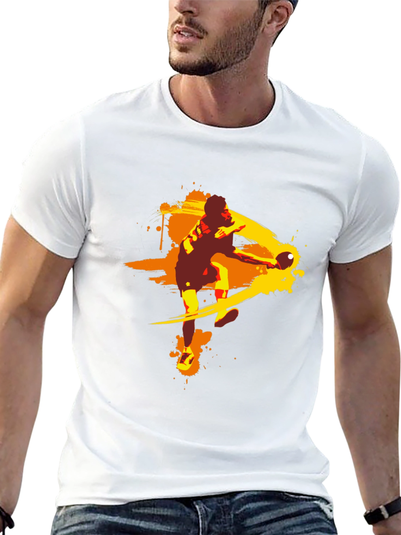 Table Tennis Player Graphic Tee - Black