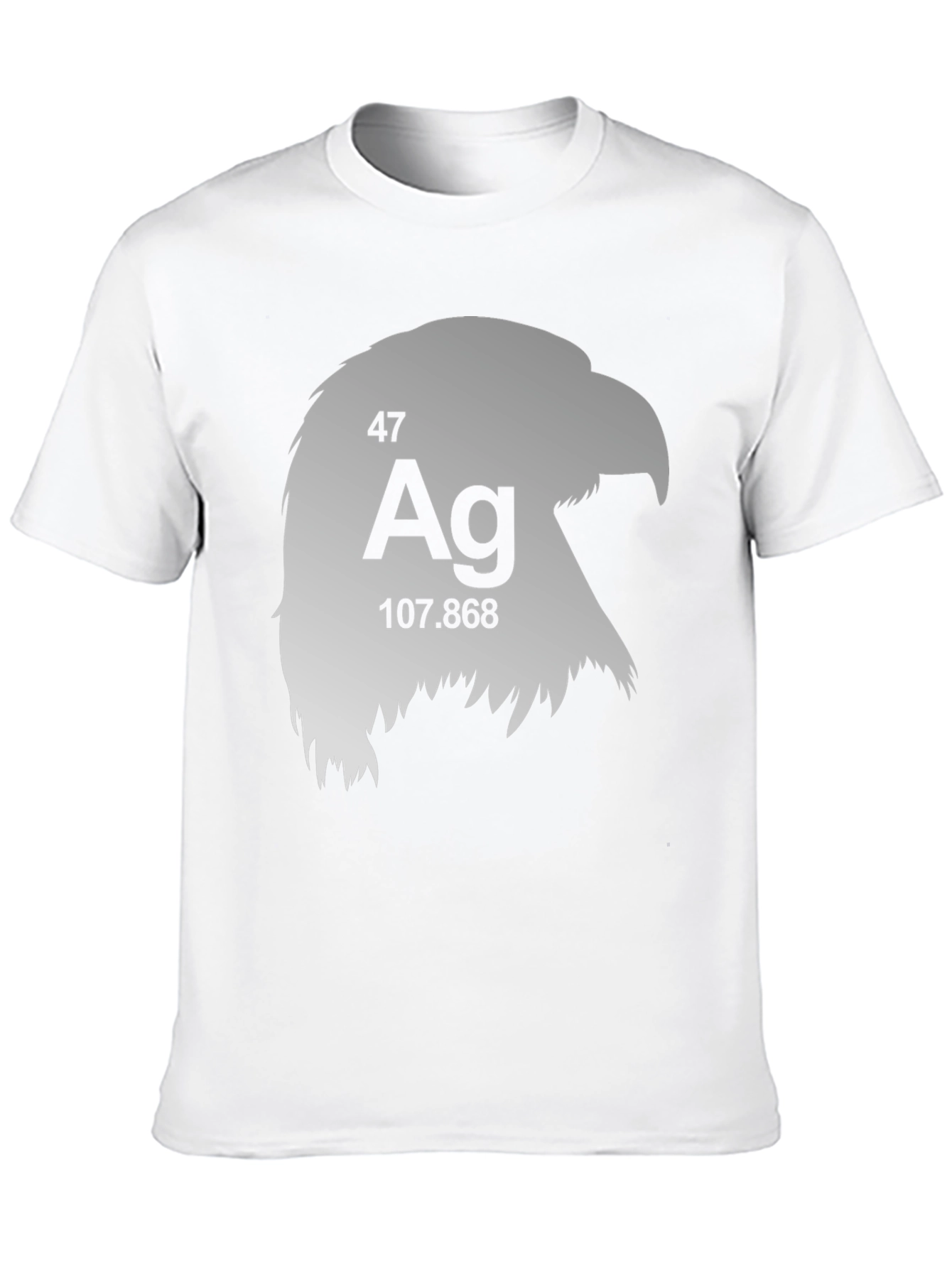 Silver Eagle Periodic Table Mens Black T-Shirt