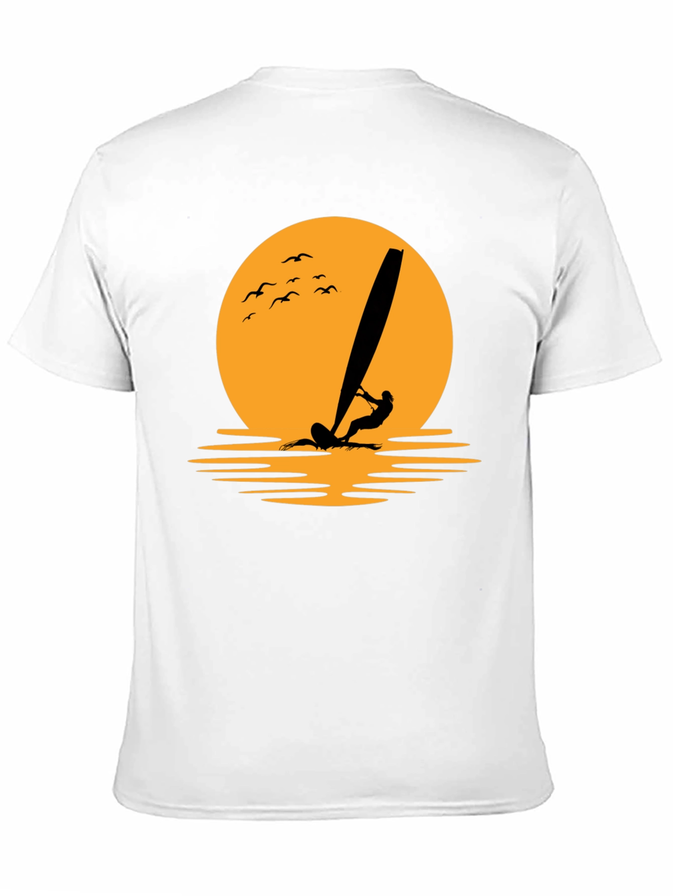 Sunset Windsurfer Graphic Tee - Black