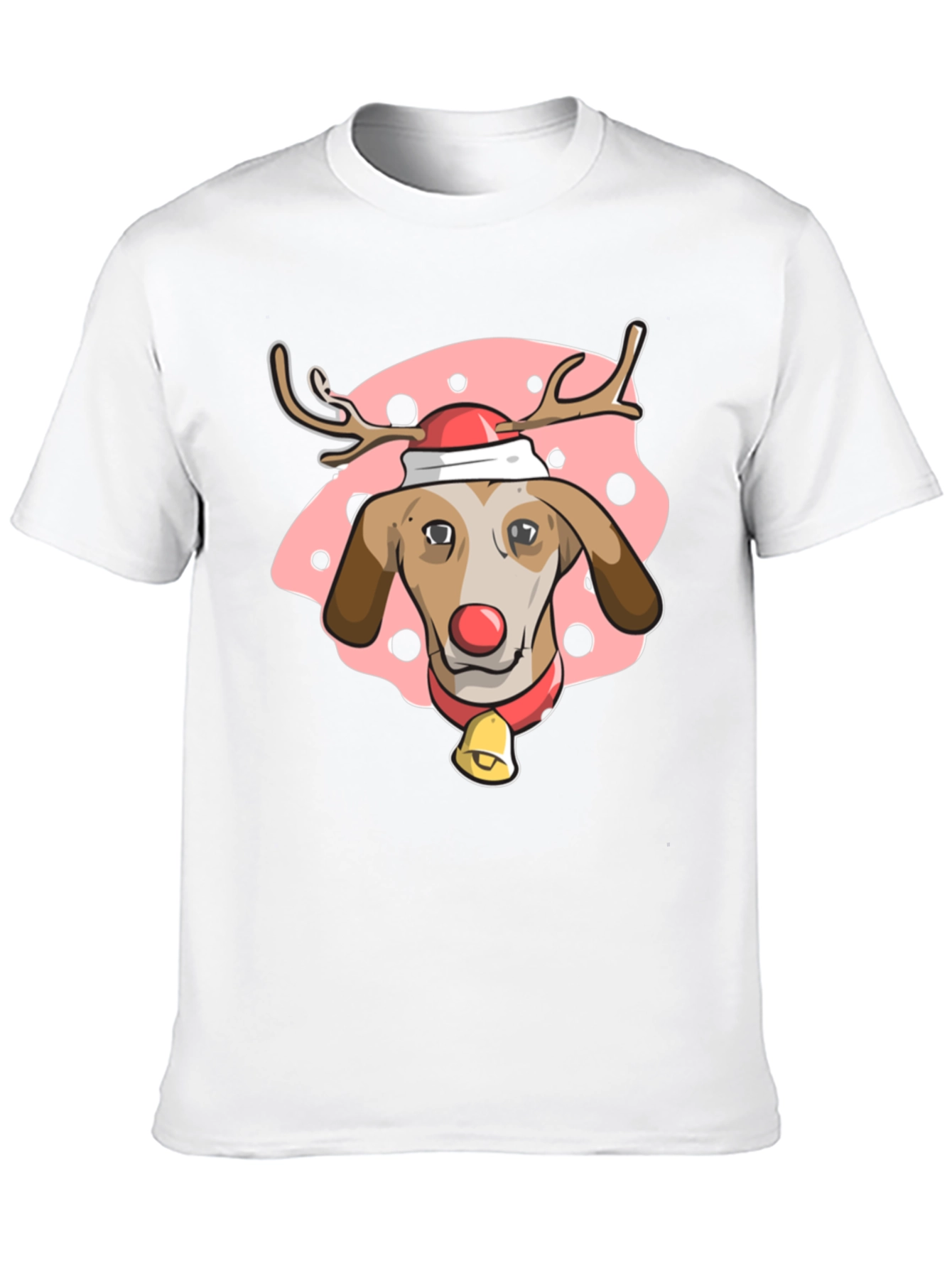 Festive Dog Reindeer T-Shirt - Holiday Cheer!