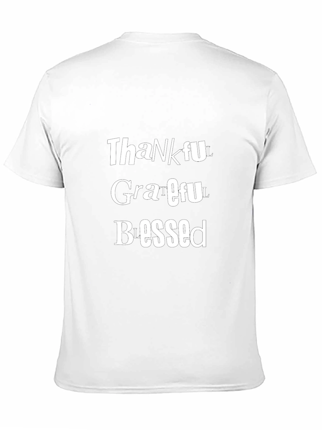 Thankful Grateful Blessed Black T-Shirt