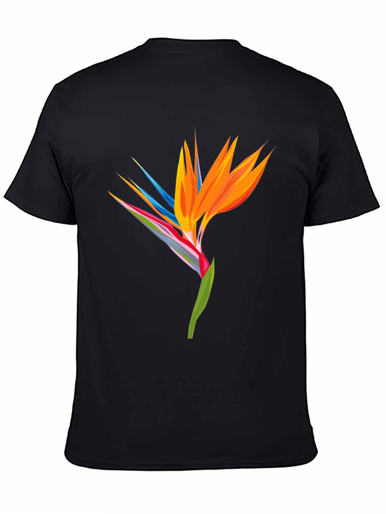 Bird of Paradise Graphic Tee - Black Casual Shirt