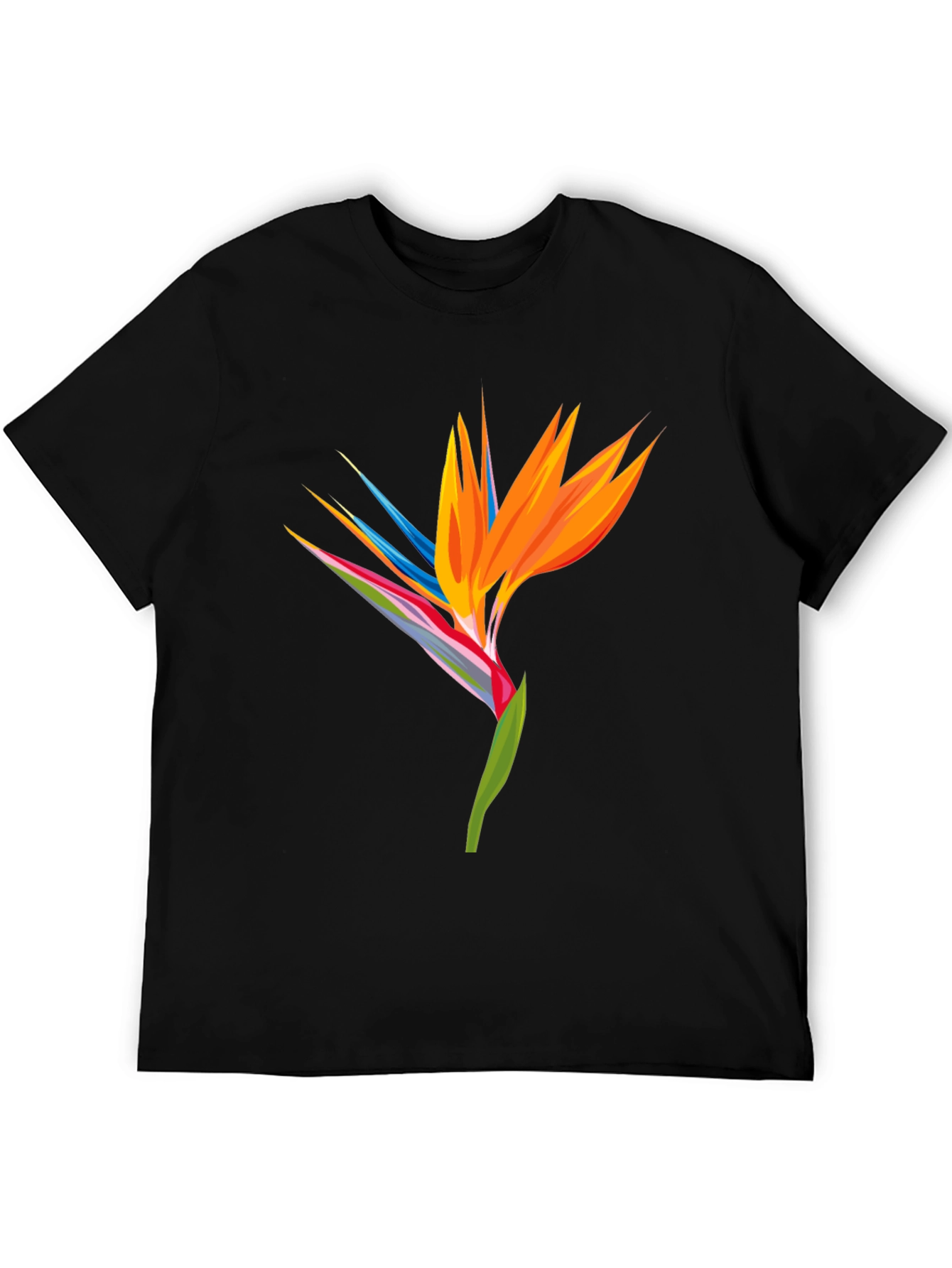 Bird of Paradise Graphic Tee - Black Casual Shirt