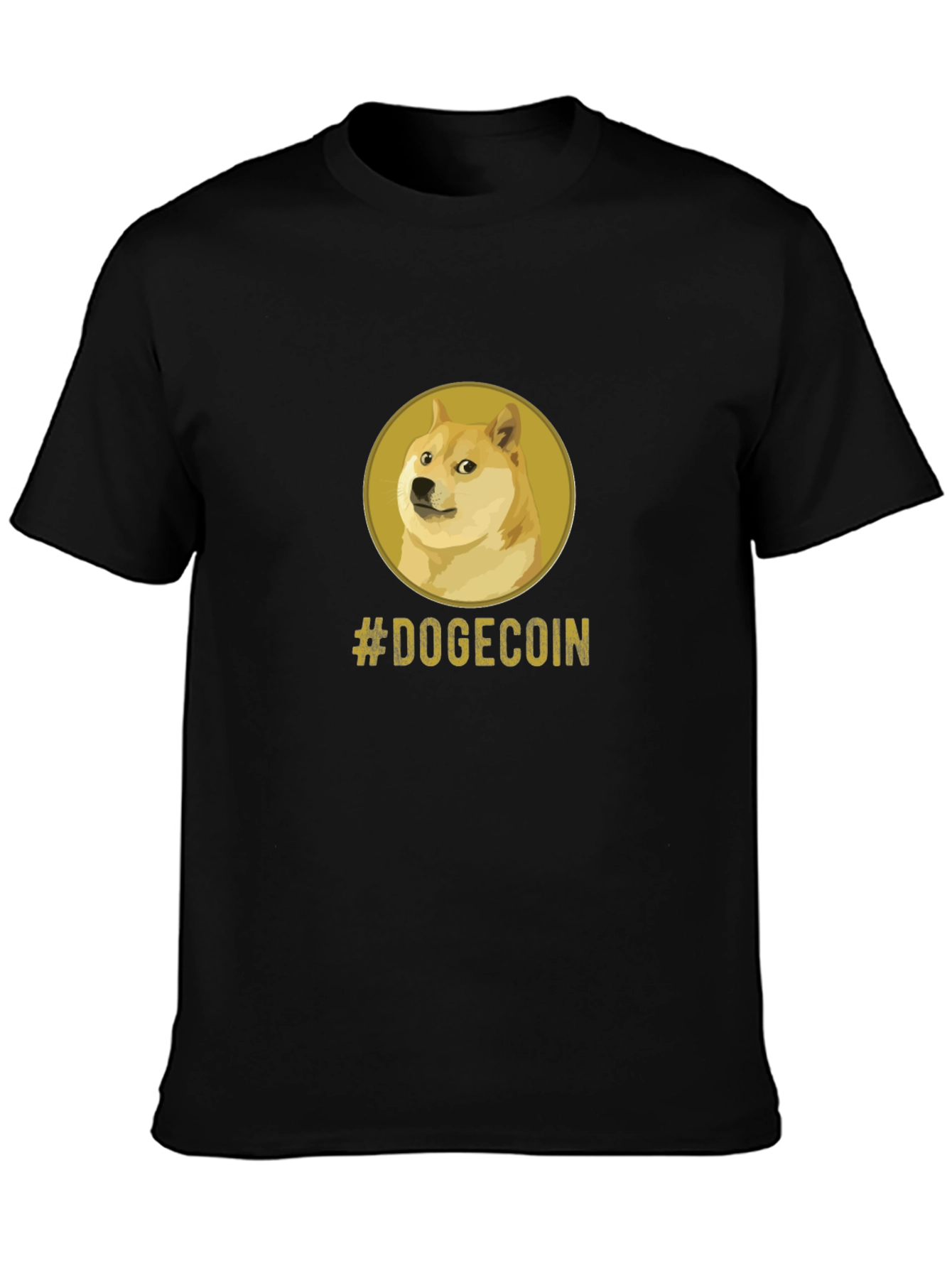 Dogecoin Meme Black T-Shirt - Crypto Currency Tee