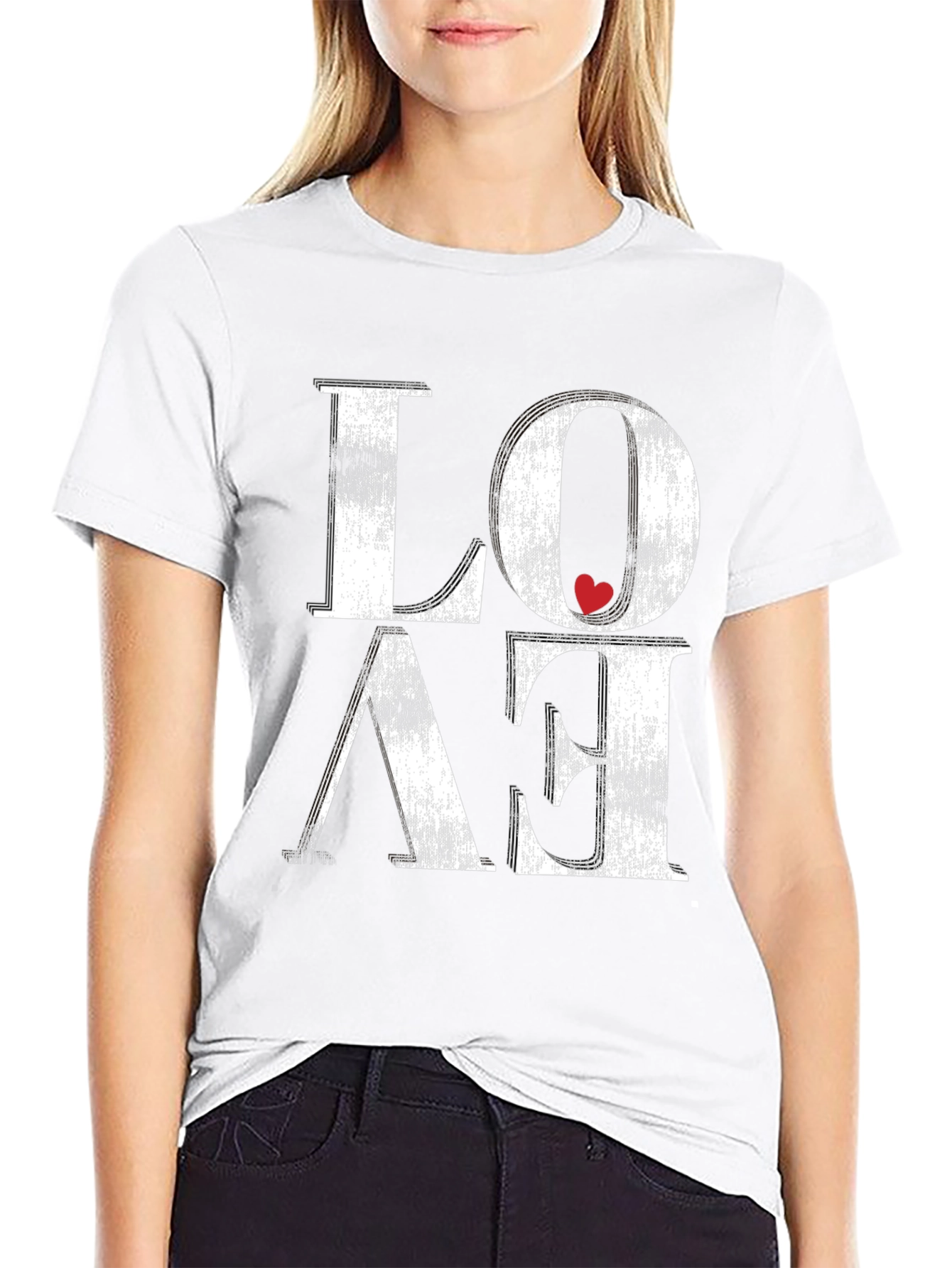 Love Graphic Tee - Distressed Print
