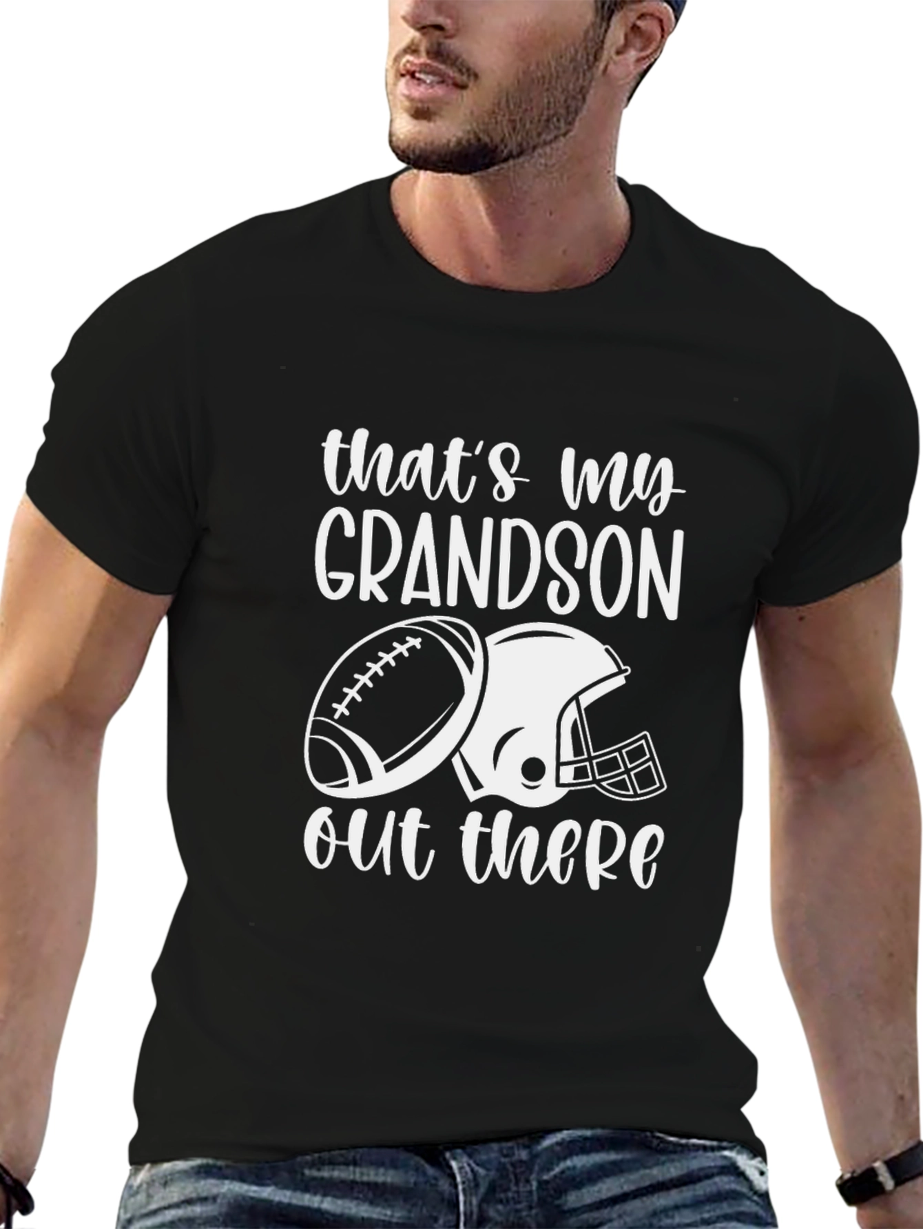 Thats My Grandson Football Graphic Tee