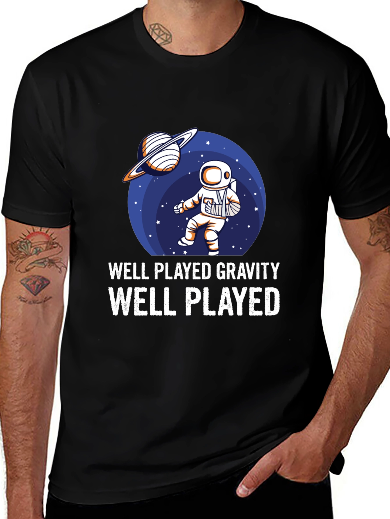 Well Played Gravity T-Shirt Astronaut Humor