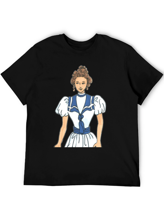 Vintage Lady Graphic T-Shirt - Retro Chic Tee