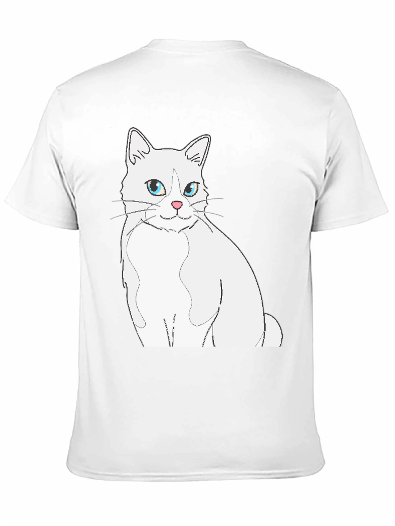 Cat Graphic Black T-Shirt for Men