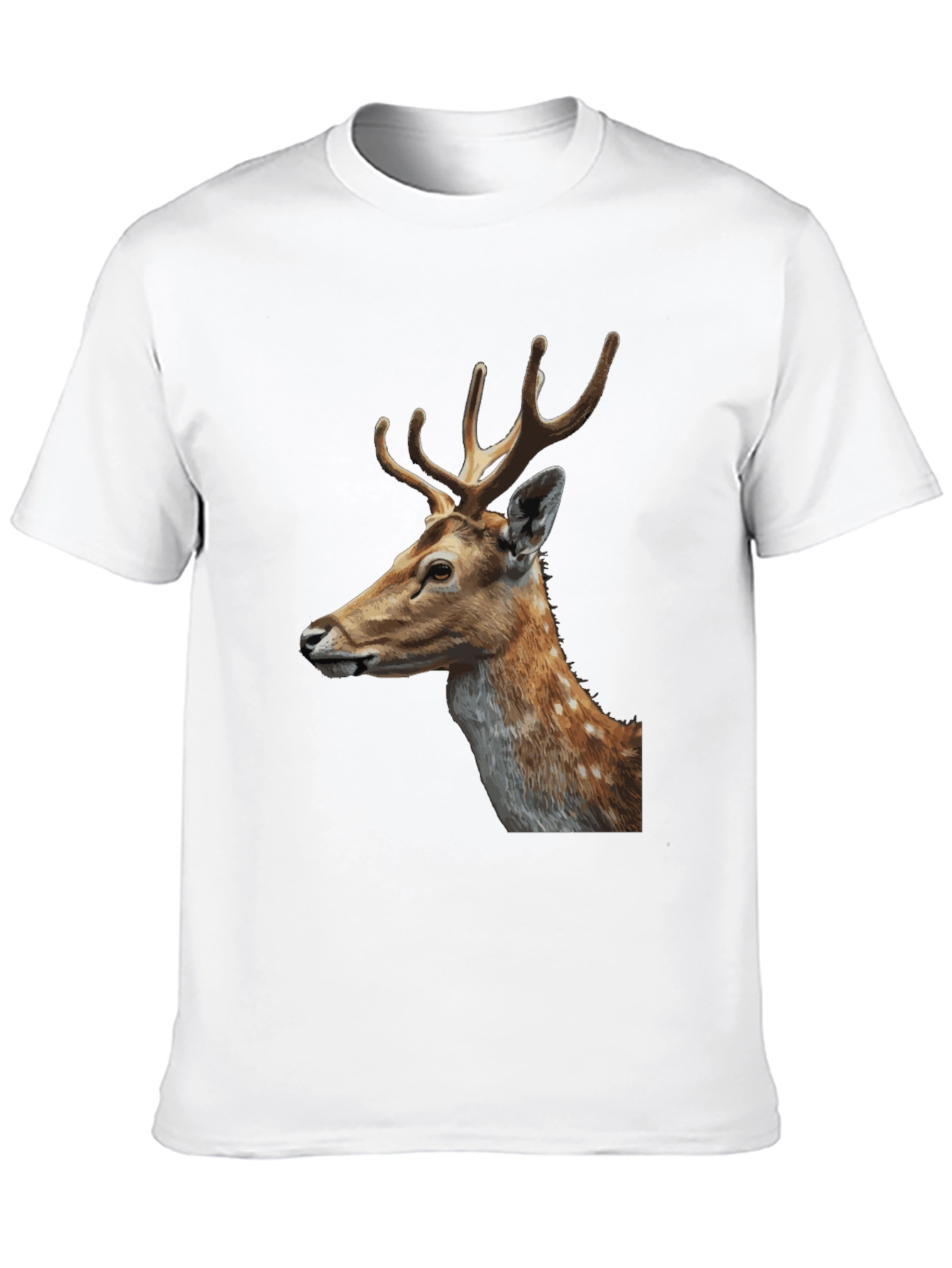 Deer Graphic Tee - Stylish Mens Black T-Shirt