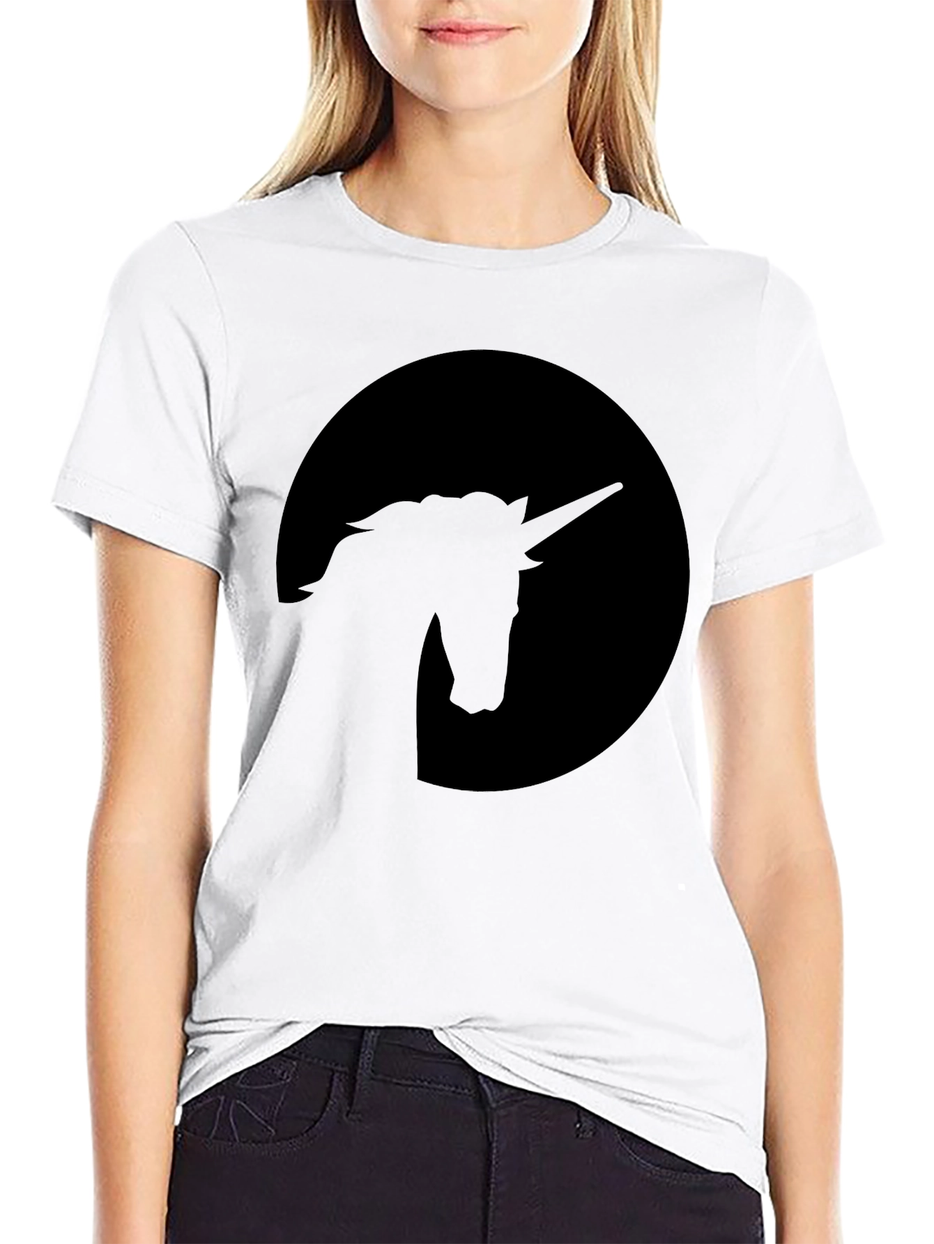Unicorn Silhouette Black T-Shirt