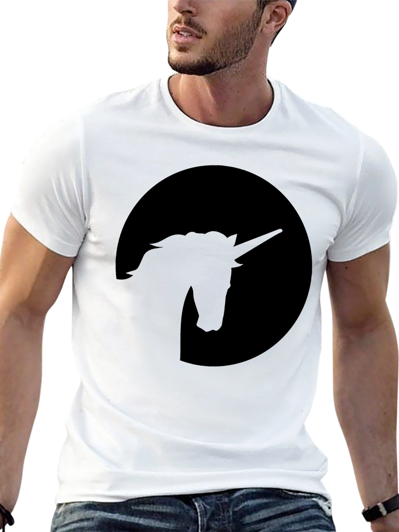 Unicorn Silhouette Black T-Shirt