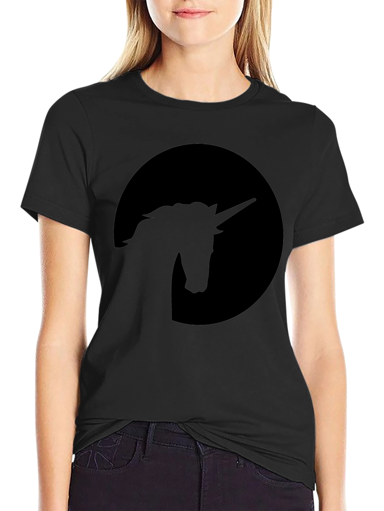 Unicorn Silhouette Black T-Shirt